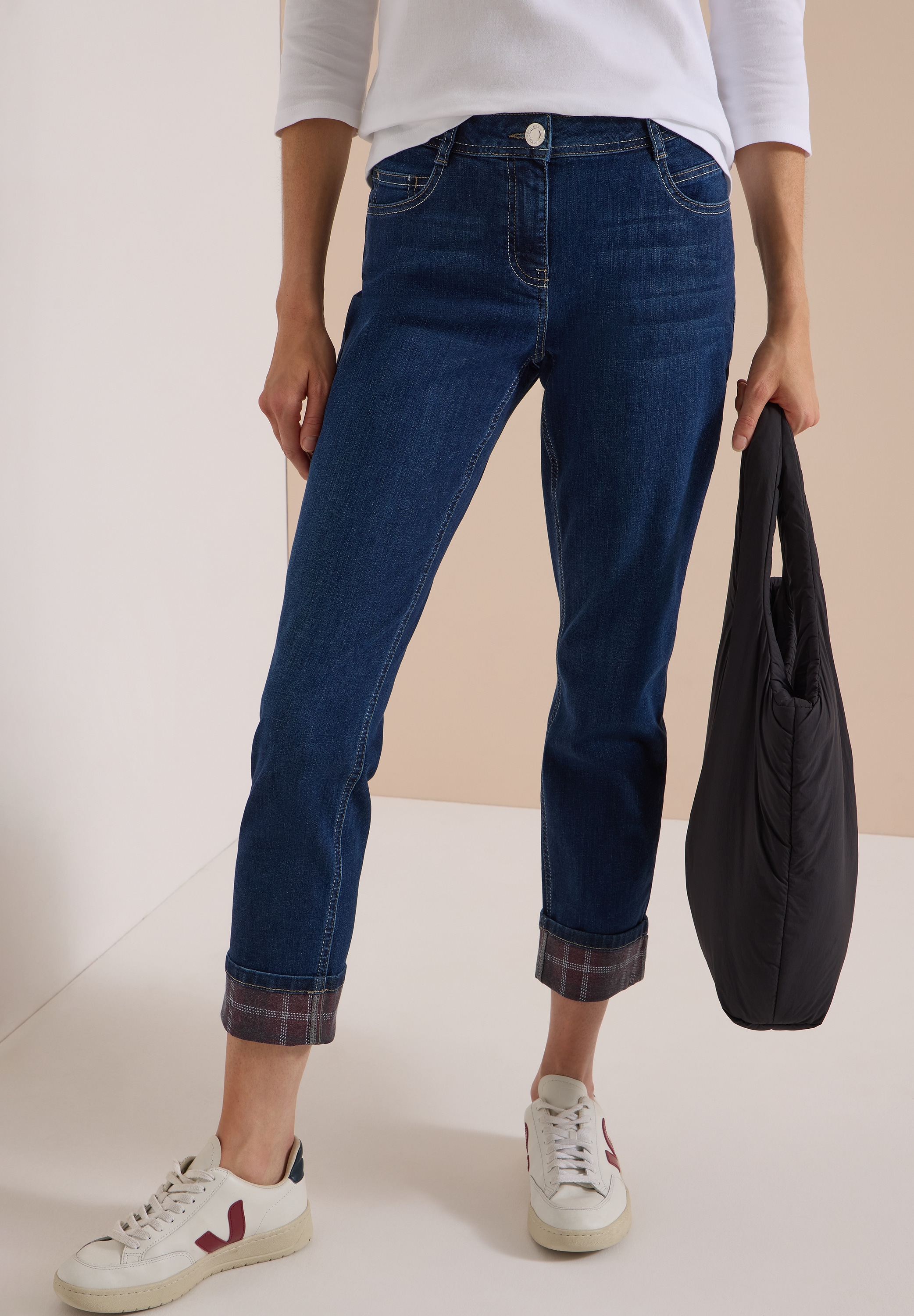 Image of Cecil Straight-Jeans "Style Scarlett" mit Turn-Up-Detail