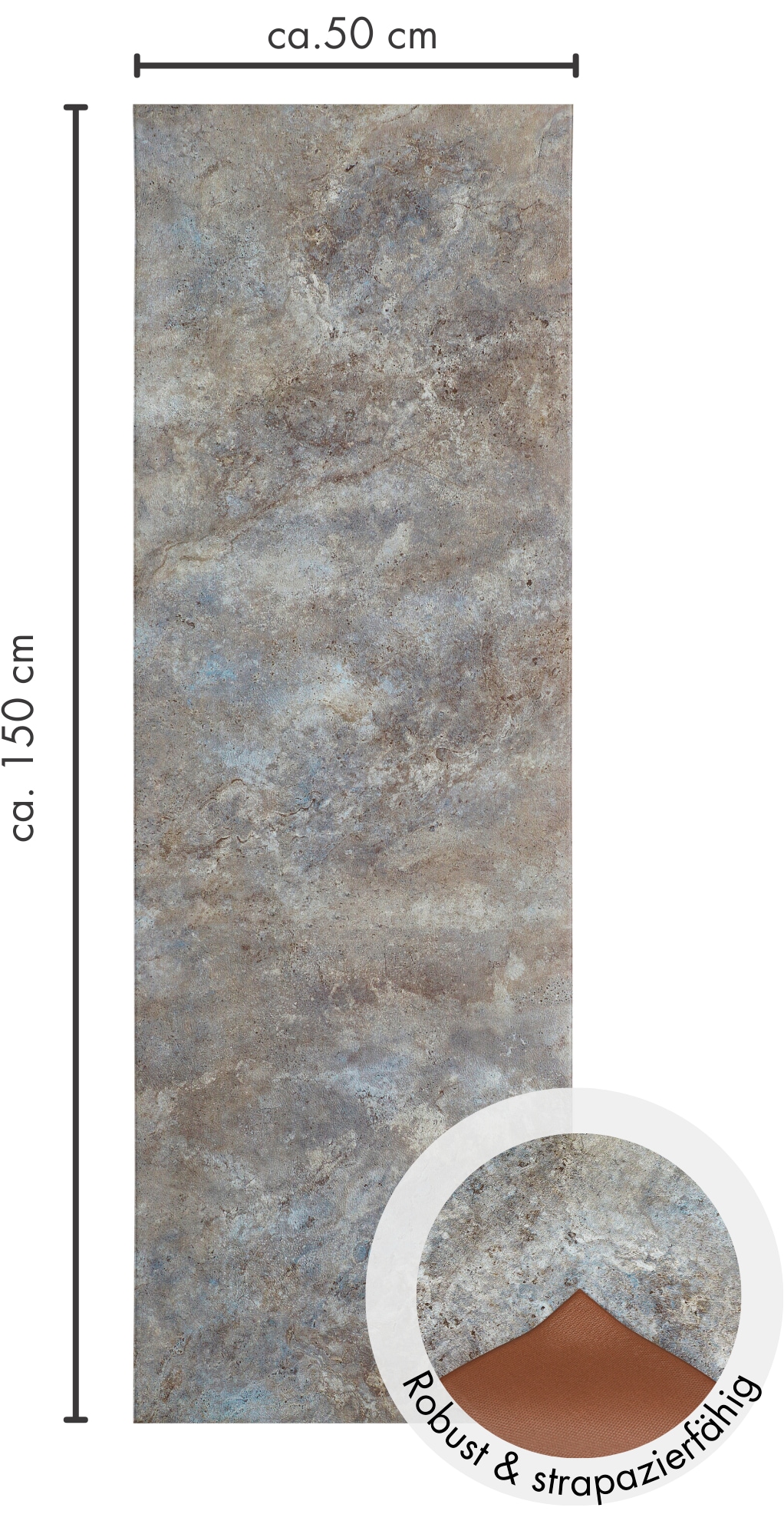 Andiamo Vinylteppich »Marrakesch«, rechteckig, 3,5 mm Höhe, abwischbar, rutschhemmend, Fliesen oder Beton Design, auch als Läufer