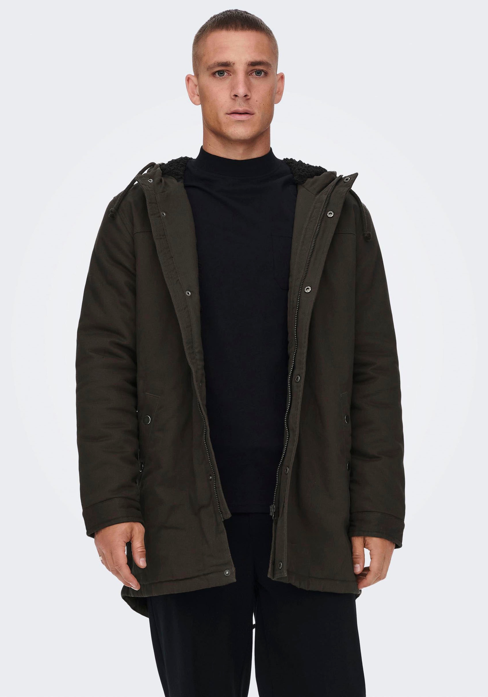 ONLY & SONS Parka »ALEX TEDDY PARKA«, mit Kapuze kaufen