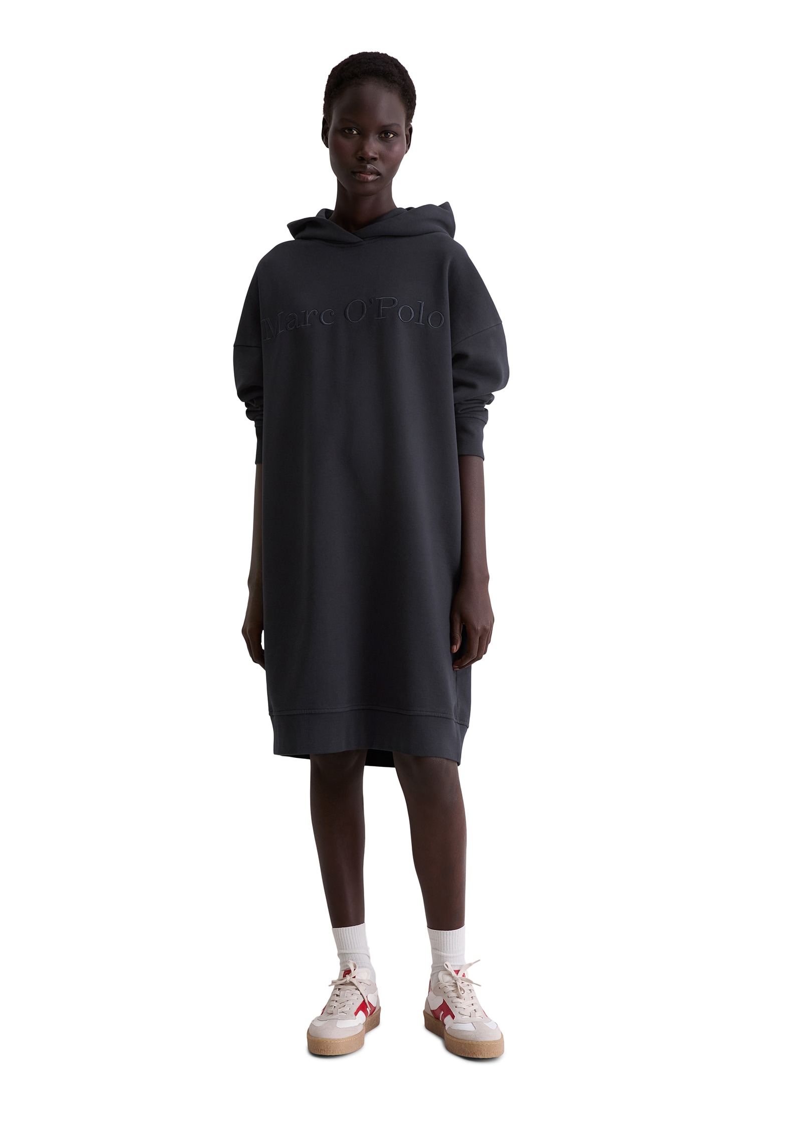 Marc O'Polo Robe en sweat »mit Kapuze« Ton-in-Ton-Markenstickerei