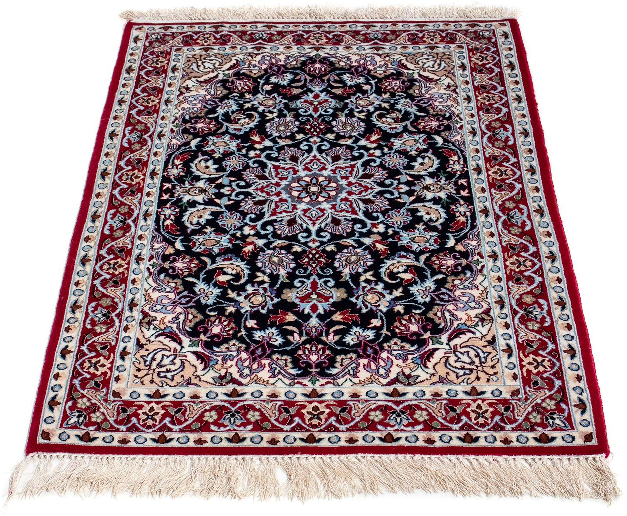 Image of morgenland Orientteppich »Perser - Isfahan - Premium - 104 x 72 cm - dunkelrot«, rechteckig, 6 mm Höhe, Wohnzimmer, Handgeknüpft, Einzelstück mit Zertifikat bei Ackermann Versand Schweiz