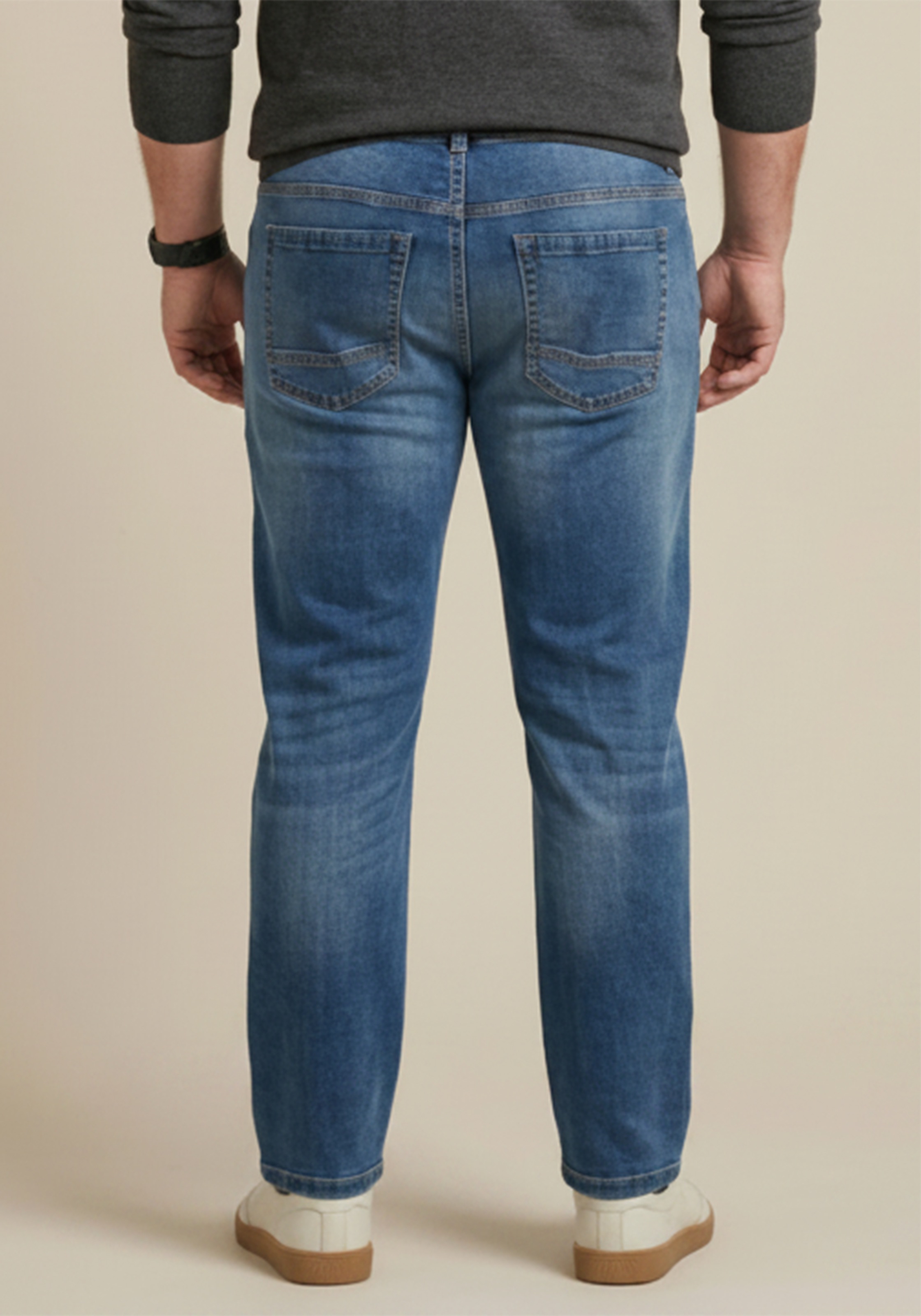 Man's World Plus Gerade Jeans »Grosse Grössen, straight fit« mit Knopf- und Reissverschluss, Straight-Fit, gerader Beinverlauf