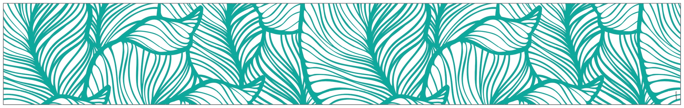 MySpotti Fensterfolie »Look Leaves turquoise«, halbtransparent,  glattstatisch haftend, 200 x 30 cm, statisch haftend kaufen