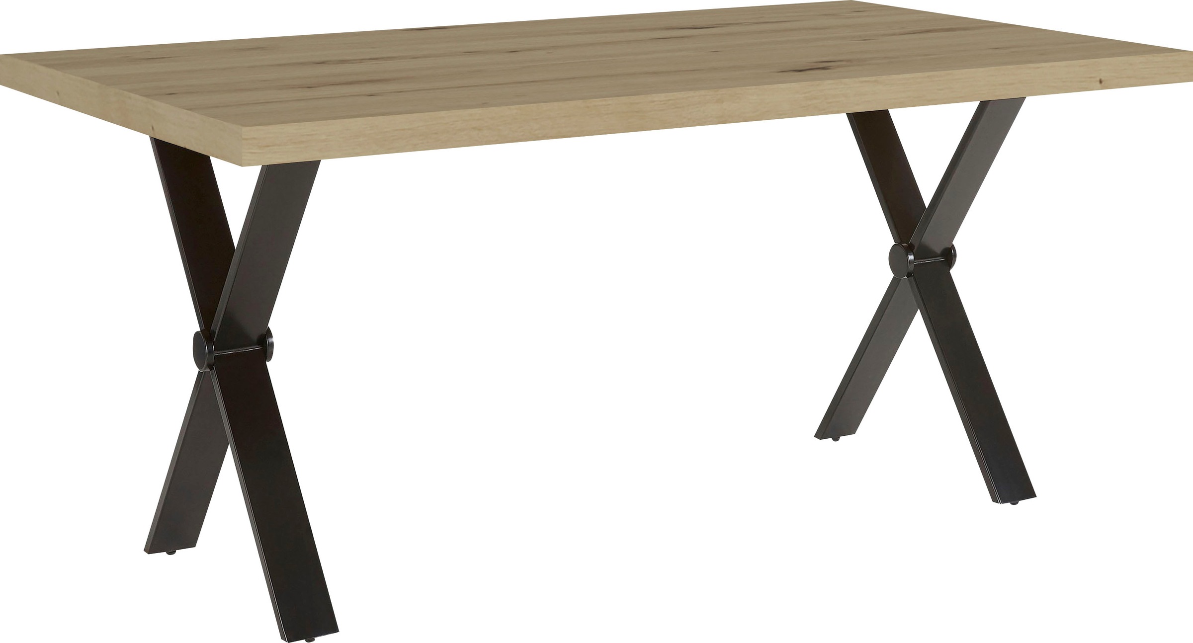 Image of byLIVING Esstisch »Claude«, Breite 140 oder 160 cm, Eicheoptik, X-Gestell bei Ackermann Versand Schweiz