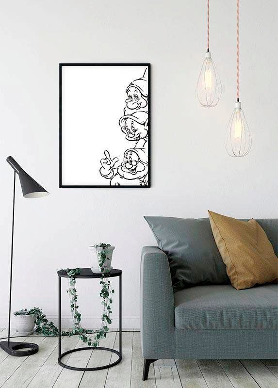 Komar Bild »Snow White Dwarves«, Disney, (1 St.), Wandbild zur Dekoration im Kinderzimmer - ohne Rahmen