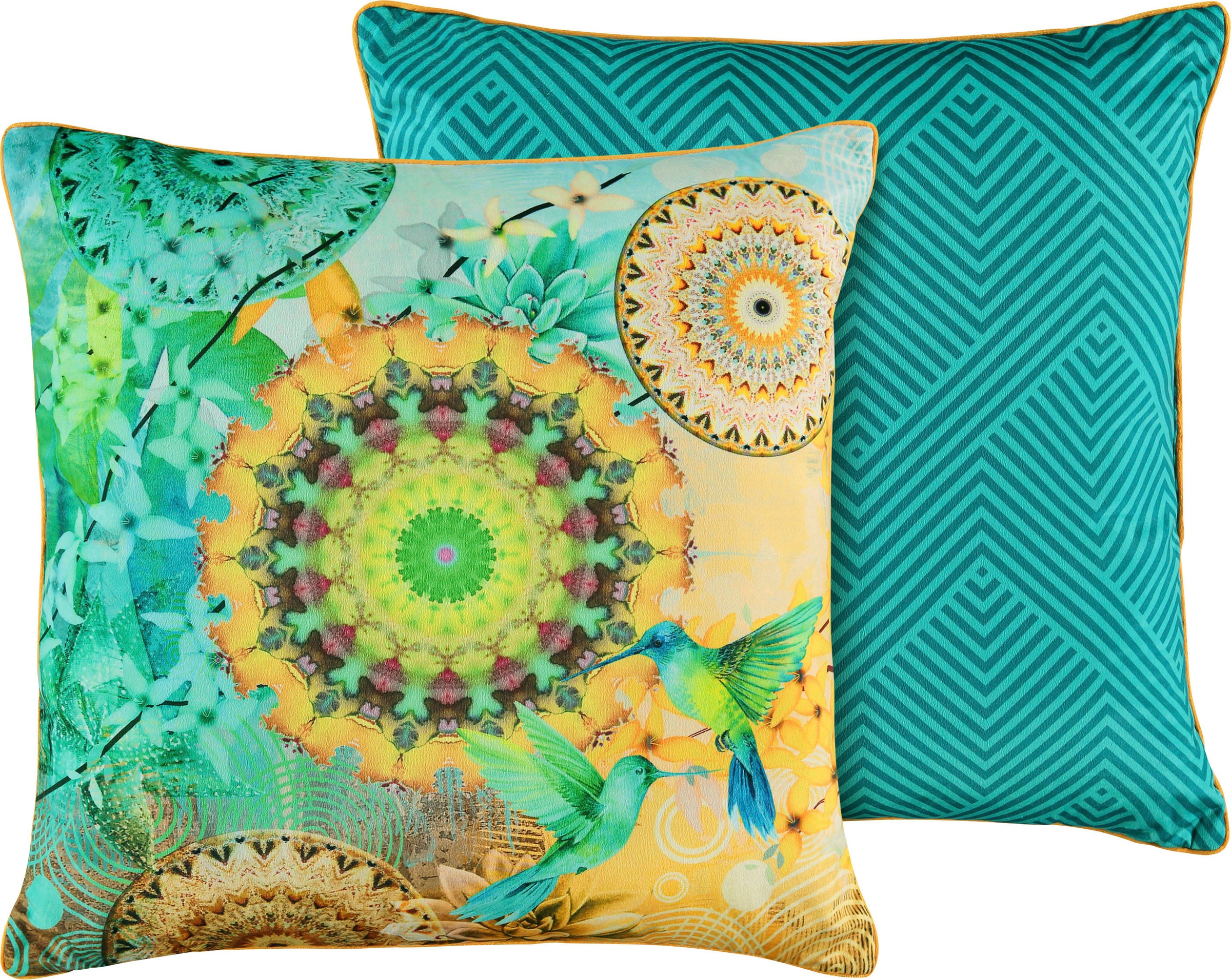 Image of hip Dekokissen »Giada«, (1 St., 1 48x48 cm Dekokissen), mit Mandalas und Vögeln bei Ackermann Versand Schweiz