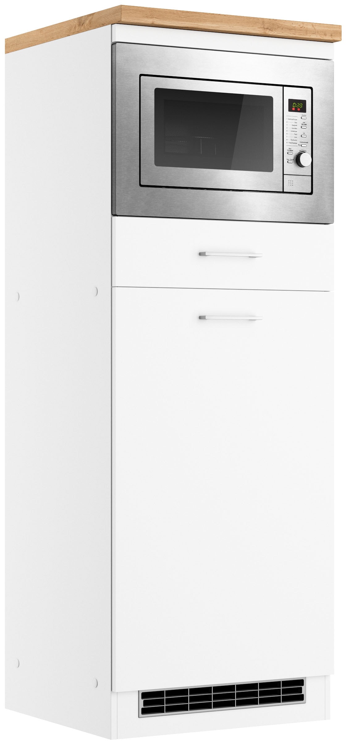 KOCHSTATION Four/réfrigérateur encastrable »KS-Milan« meuble micro-ondes-réfrigérateur 60 cm, mat ou brillant