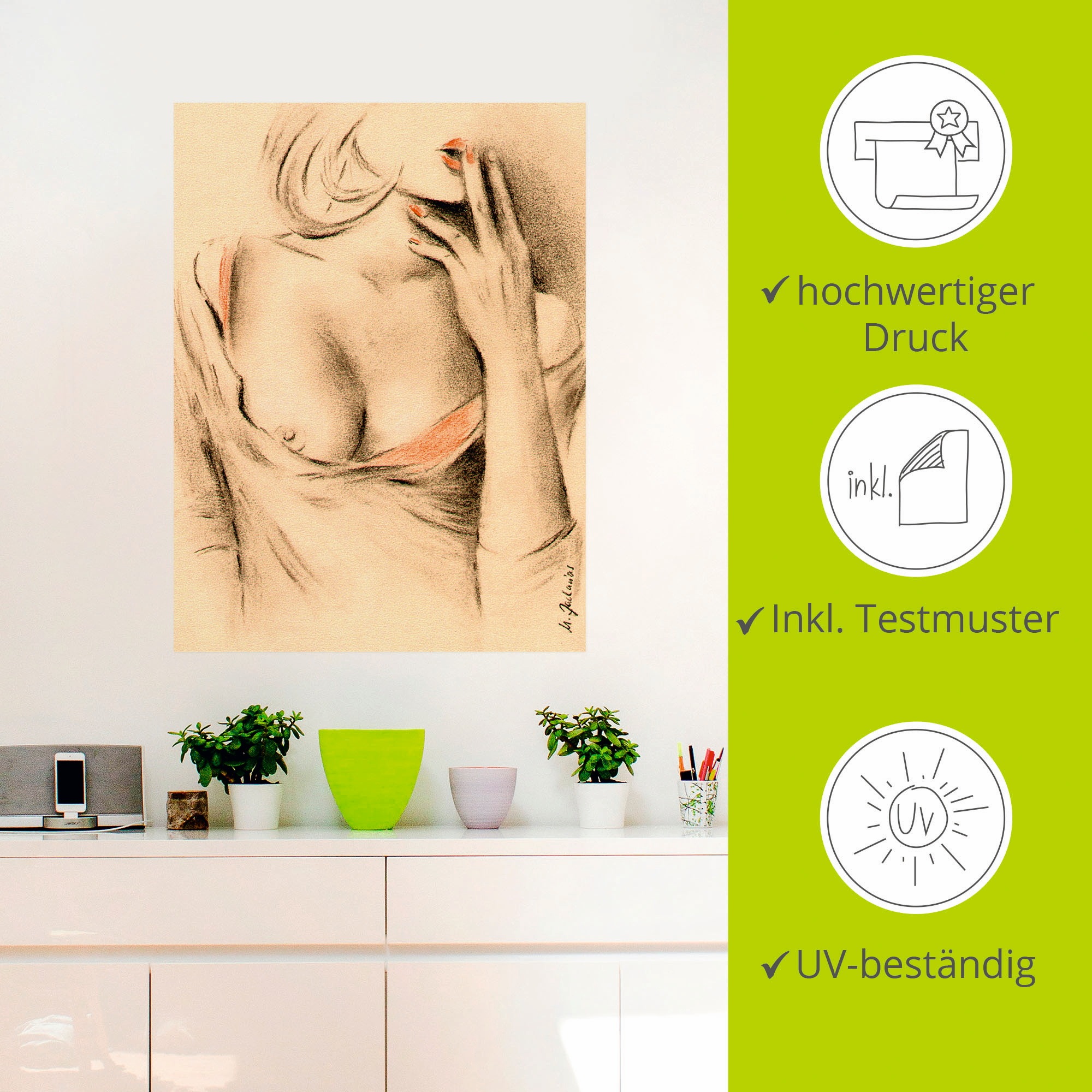 Artland Wandbild »Aphrodite der Moderne«, Frau, (1 St.), als Leinwandbild, Poster, Wandaufkleber in verschied. Grössen