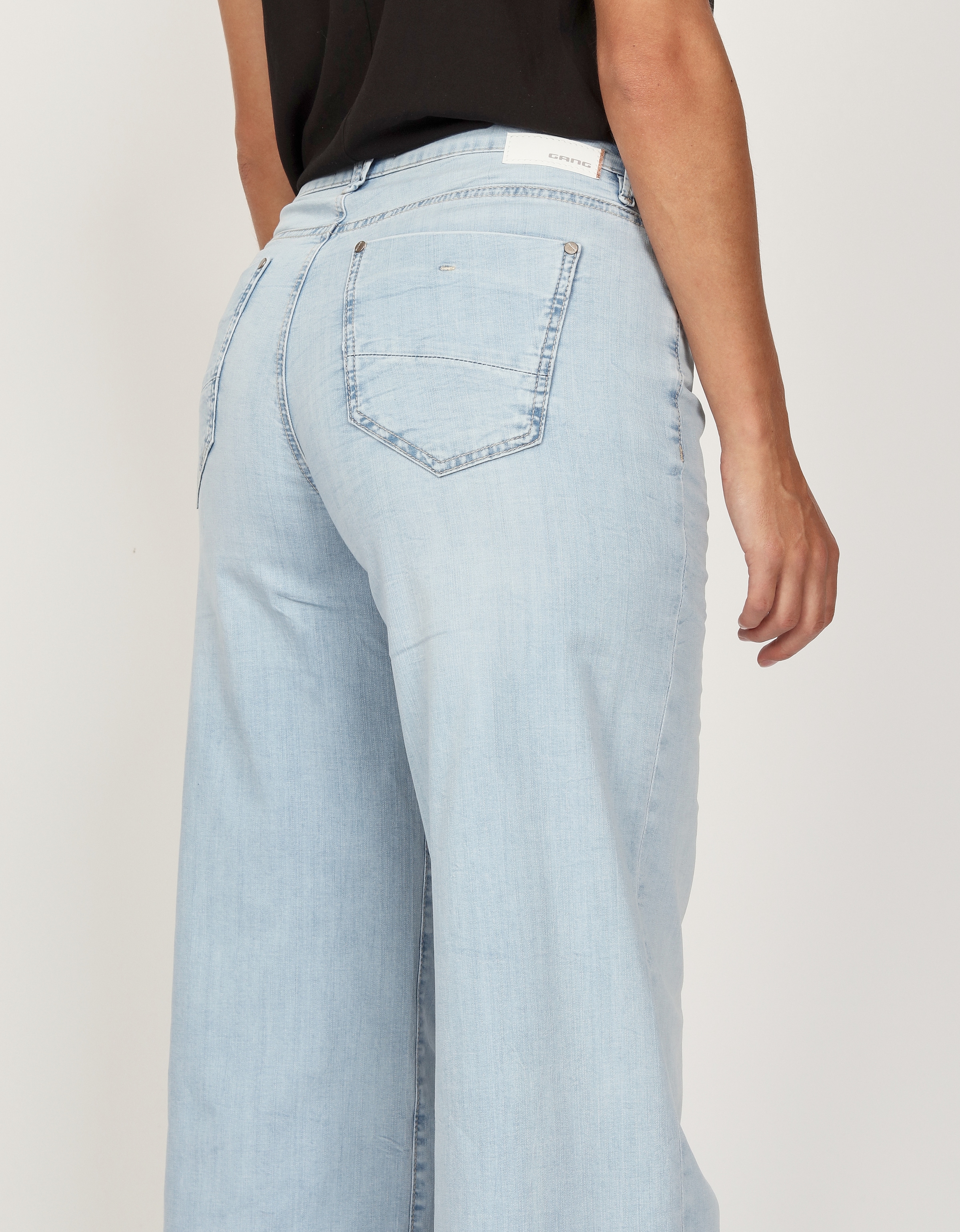 GANG Weite Jeans »94CARLOTTA«, weiter Fit im bodenlangen Palazzo-Style