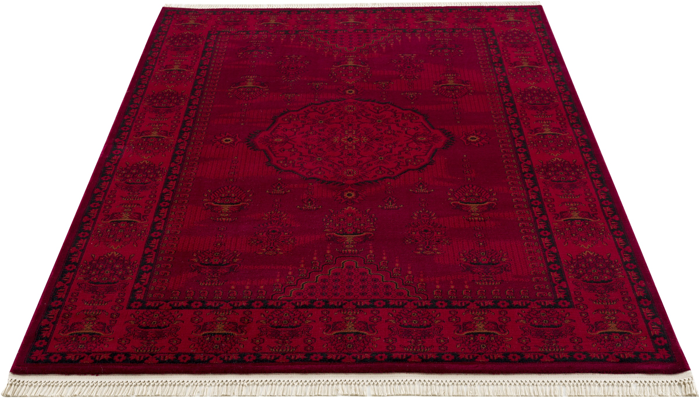 Image of DELAVITA Teppich »Nino«, rechteckig, 12 mm Höhe, Orient-Optik, mit Bordüre, Teppich, Kurzflor, Weich, Pflegeleicht, Elegant, Wohnzimmer, Schlafzimmer, Esszimmer bei Ackermann Versand Schweiz