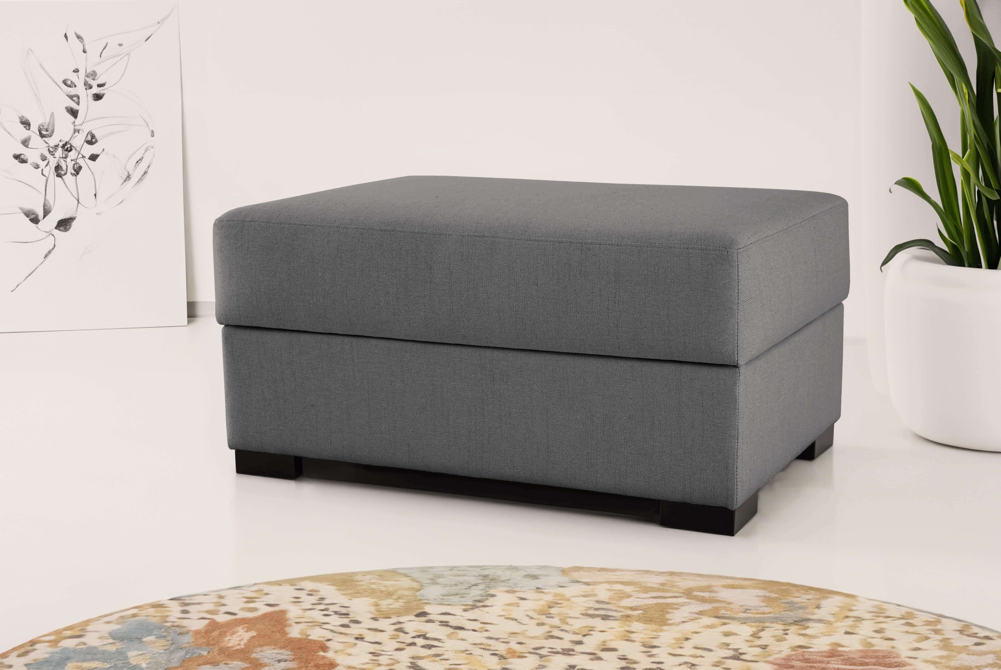 Image of Home affaire Polsterhocker "Branwell" 95/63 cm, Struktur fein, mit Stauraum