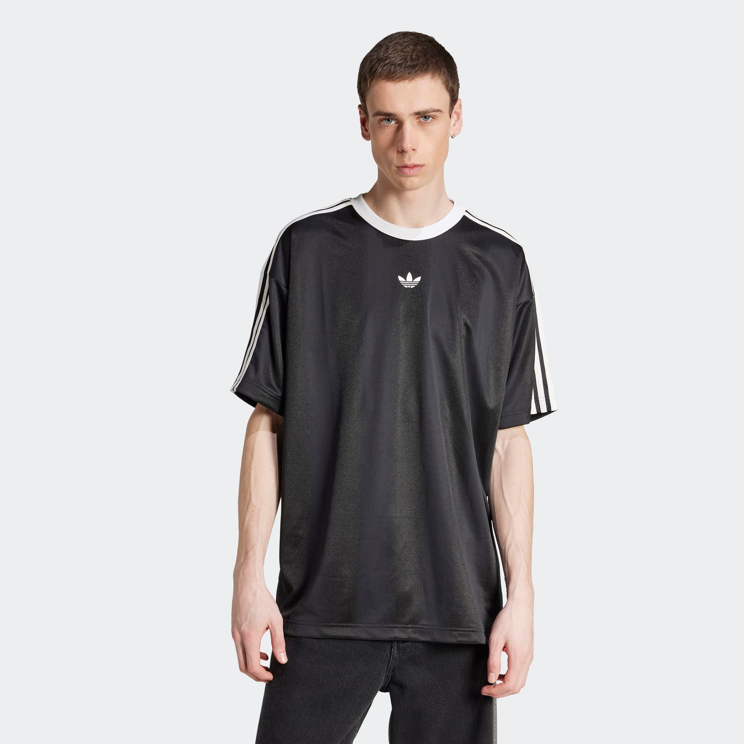 Image of adidas Originals T-Shirt "ADIDAS ADICOLOR JACQUARD TRIKOT" lockere Passform, Rundhalsausschnitt, mit klassischem Trefoil Logo