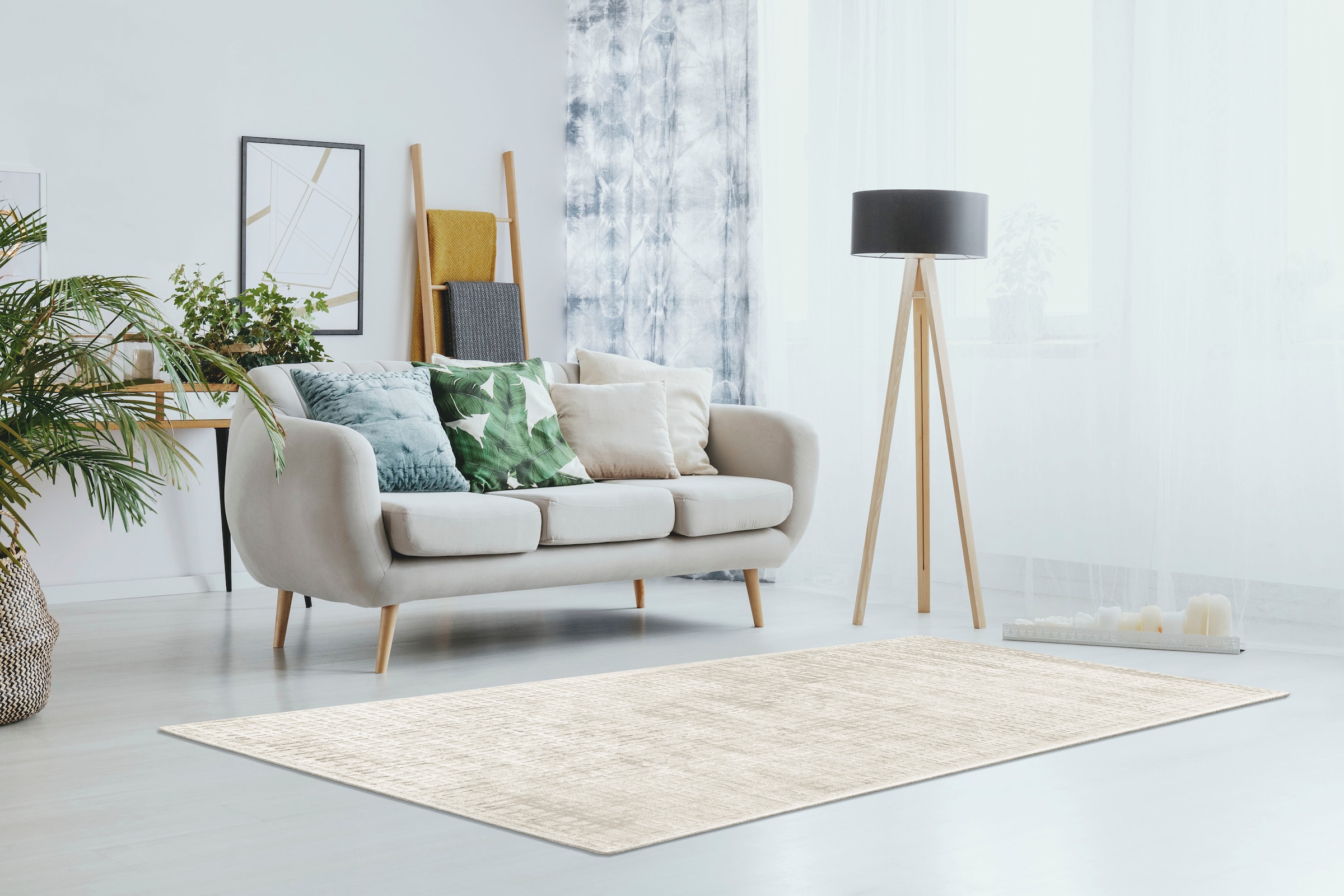 Padiro Teppich »Karma 125«, rechteckig, 8 mm Höhe, Handgewebter Teppich mit 3D-Design, weiche Haptik, pflegeleicht