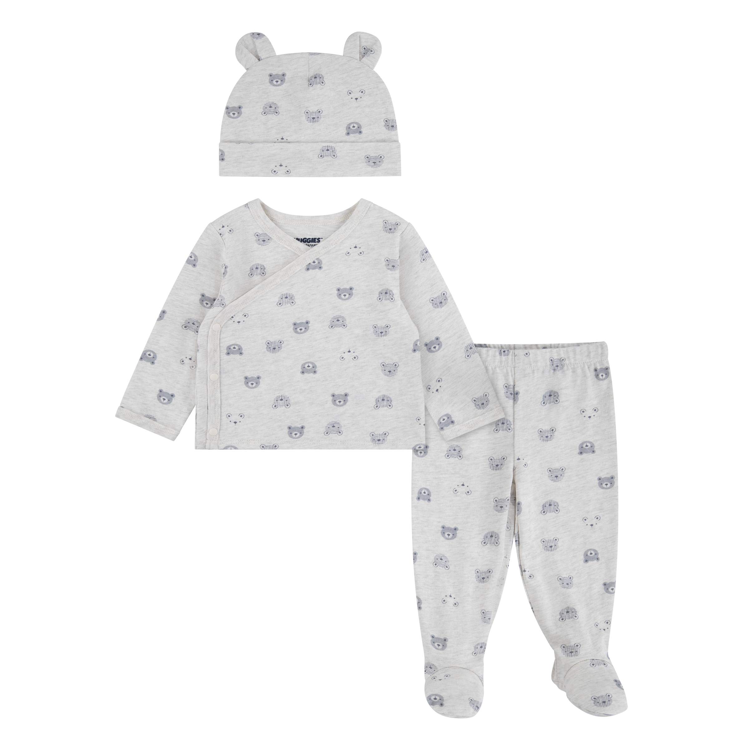 HUGGIES babywear T-shirt à manches longues & pantalon »HUGG FOOTED PANT SET+ATTACHMEN« Ensemble,  avec imprimé intégral
