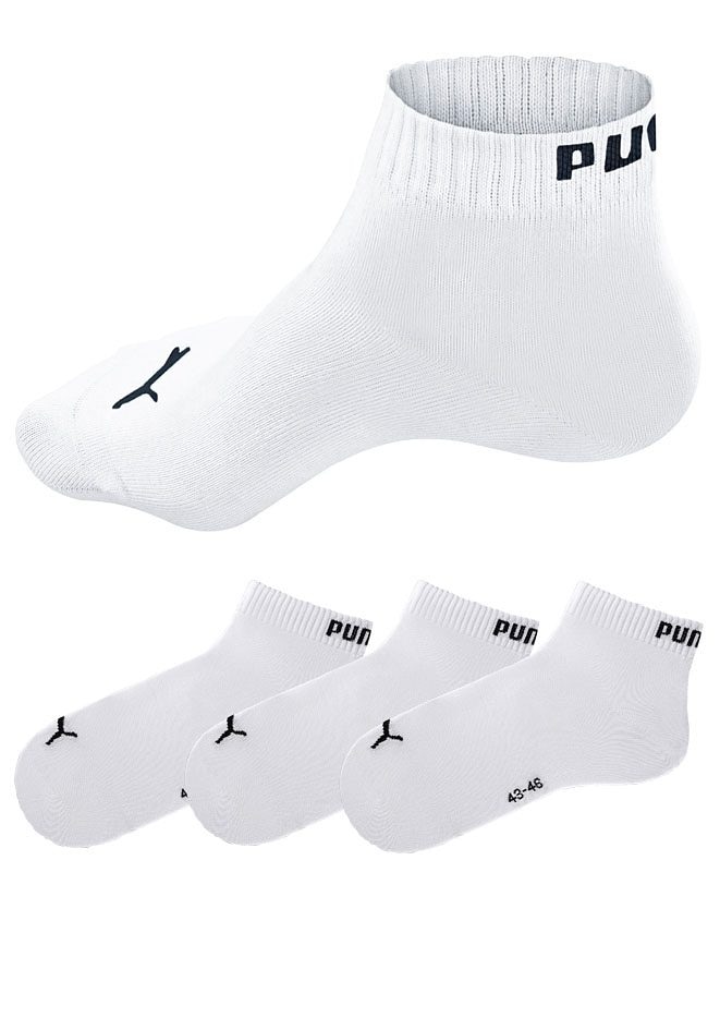 PUMA Kurzsocken, (3er-Pack), mit Rippbündchen