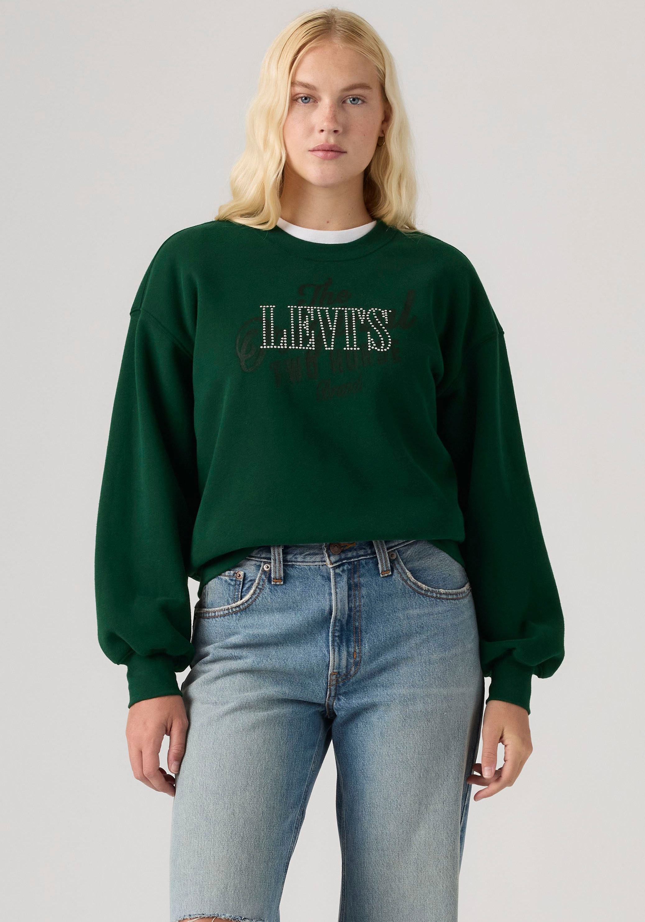 Image of Levis Sweatshirt "GR EVERYDAY CREW 2.0", Glitzerdetails im Vorderteil