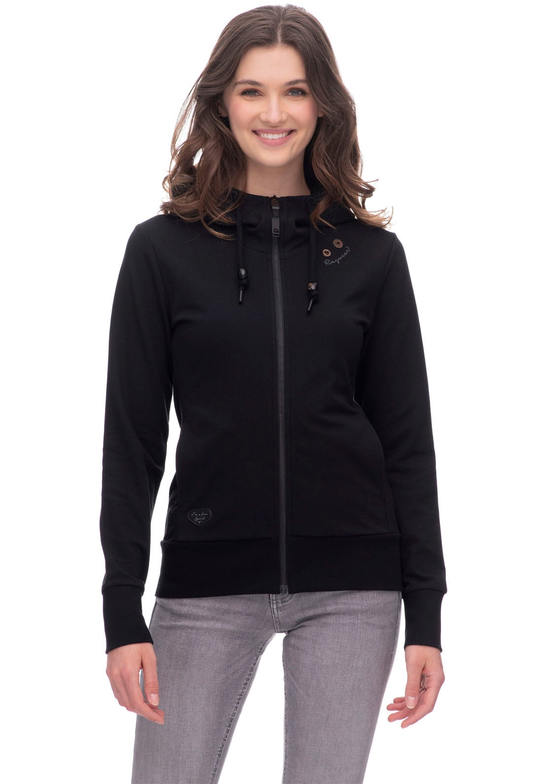 Ragwear Sweatjacke »PAYA CORE«, mit Logo Stickerei und Zierknöpfen