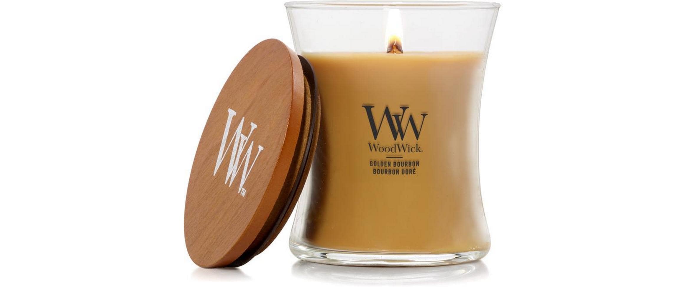 Woodwick Duftkerze »Golden Bourbon Medium Jar«