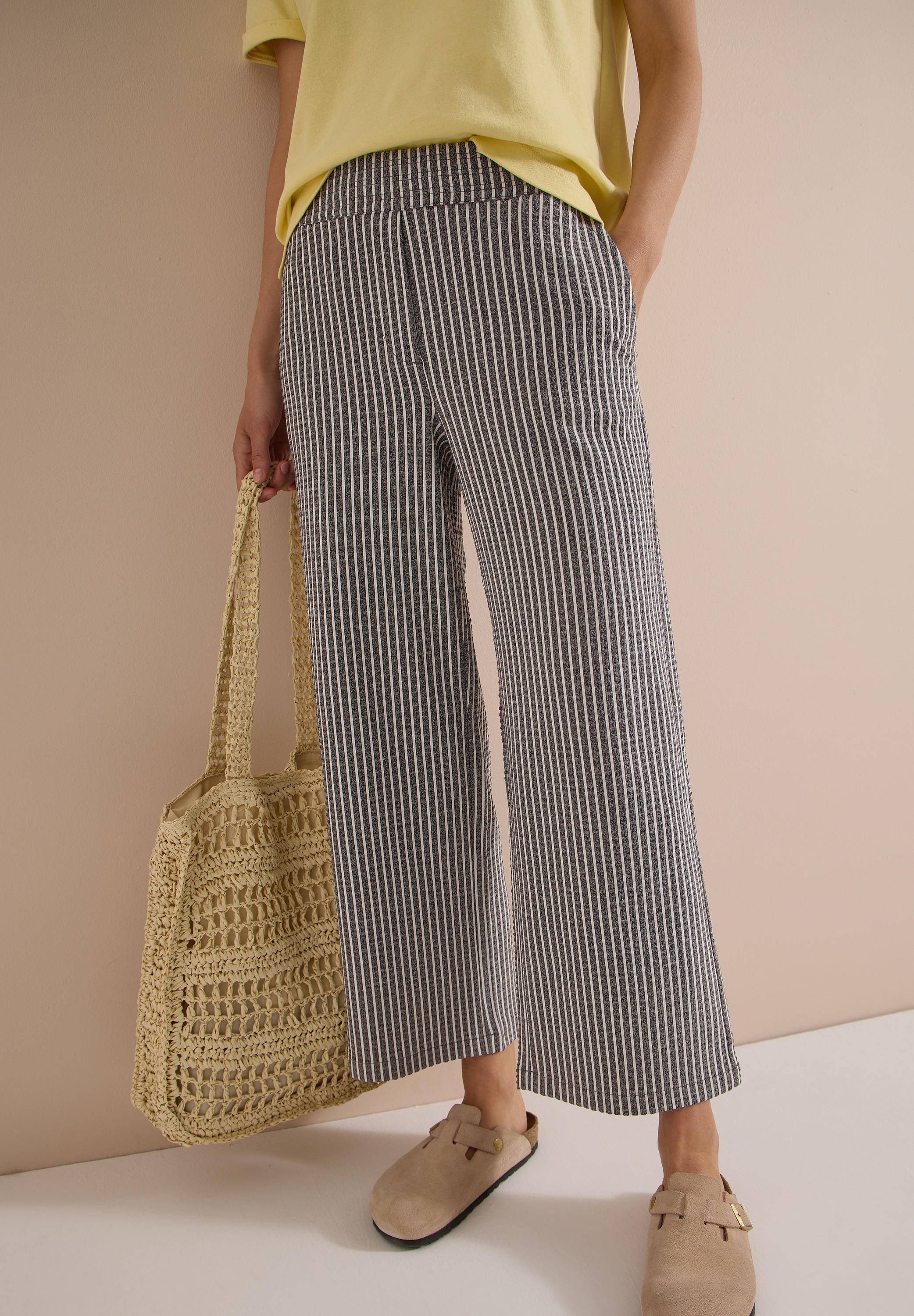 Cecil 7/8-Hose »Style Neele«  Seersucker-Qualität, Streifenmuster, Loose Fit