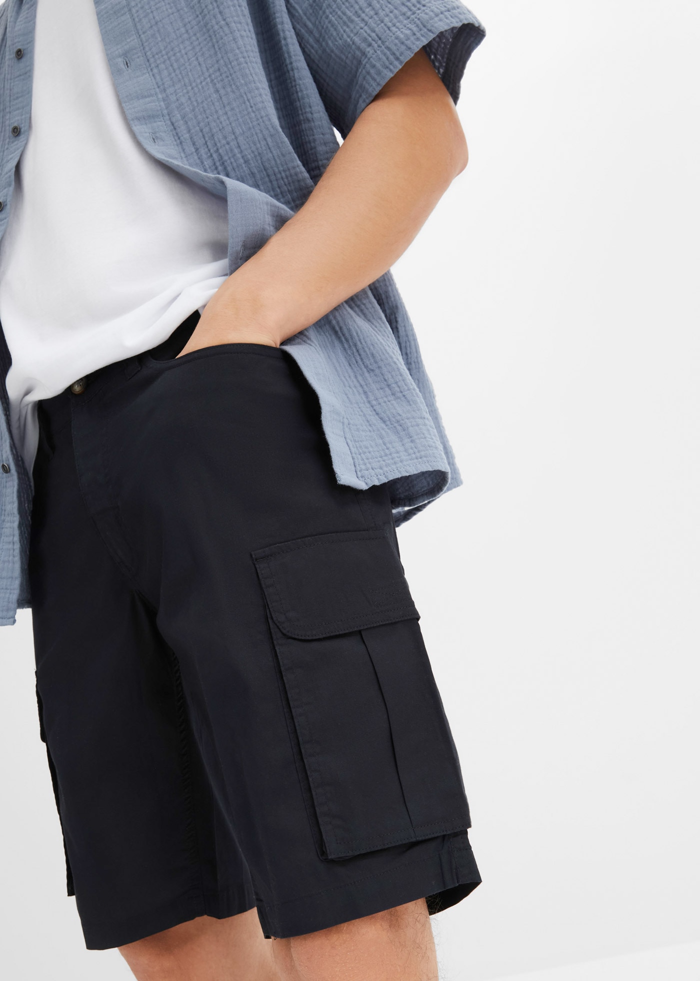 bonprix Cargobermudas  leichte Qualität, mit Stretch-Anteil, regular fit