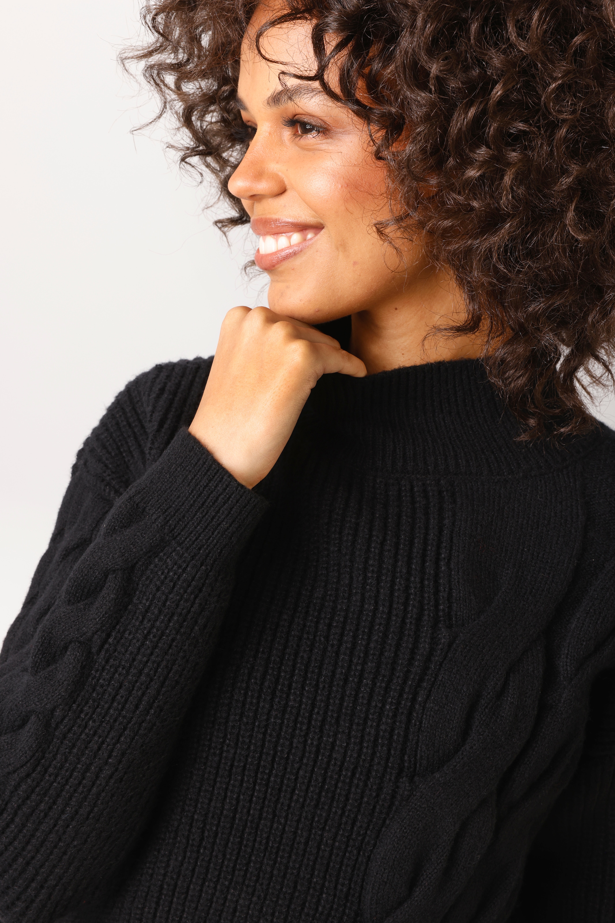 Aniston CASUAL Strickpullover mit Zopfmustern verziert - NEUE KOLLEKTION