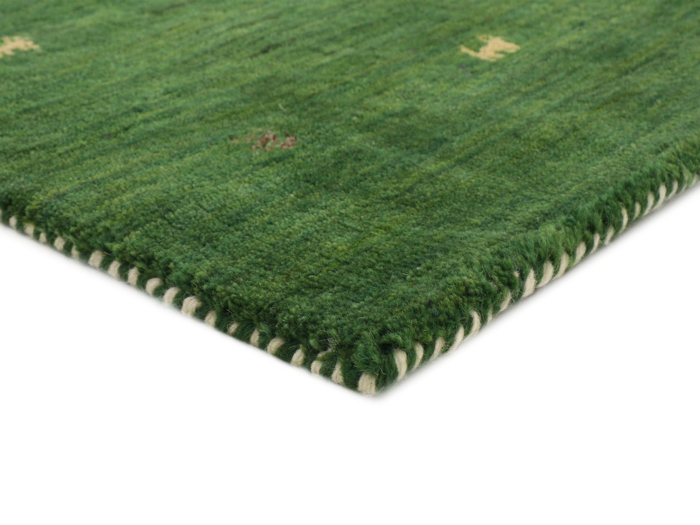 carpetfine Wollteppich »Gabbeh Uni, auch als Läufer erhältlich«, rechteckig, 15 mm Höhe, reine Wolle, handgewebt, Gabbeh Loom Tiermotiv, grosse Farbauswahl