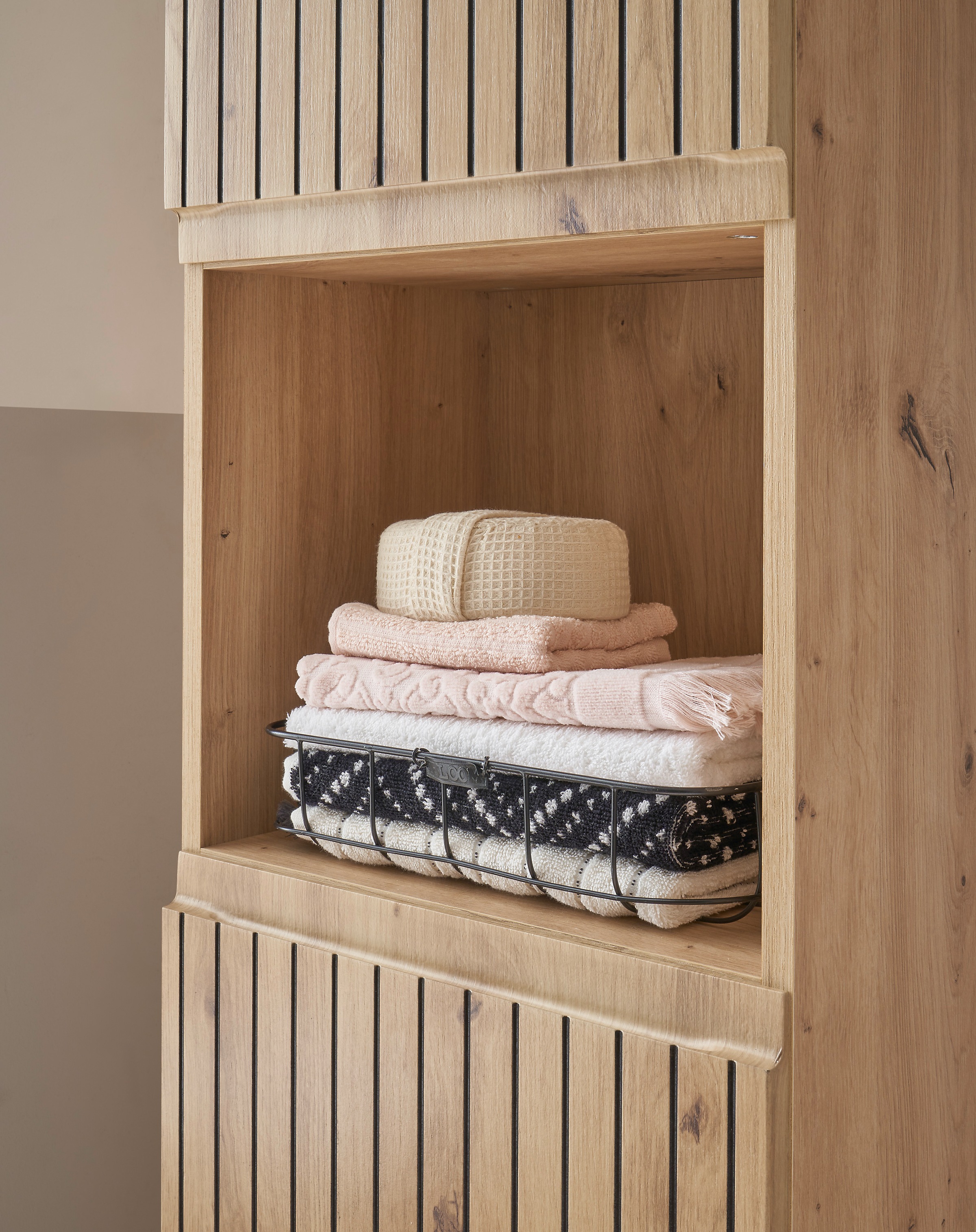 BASIC by Balculina Armoire haute »Austin« 1 cuis tlg. Largeur 40 cm, charnière porte L/R réversible, fonction soft-close