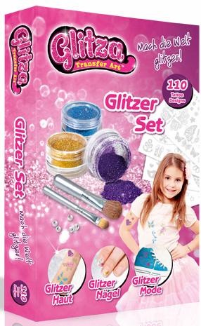Image of Knorrtoys® Kreativset »GLITZA Tattoo + Nagel Geschenkset, gross«, (Set), Für glatte Oberflächen bei Ackermann Versand Schweiz