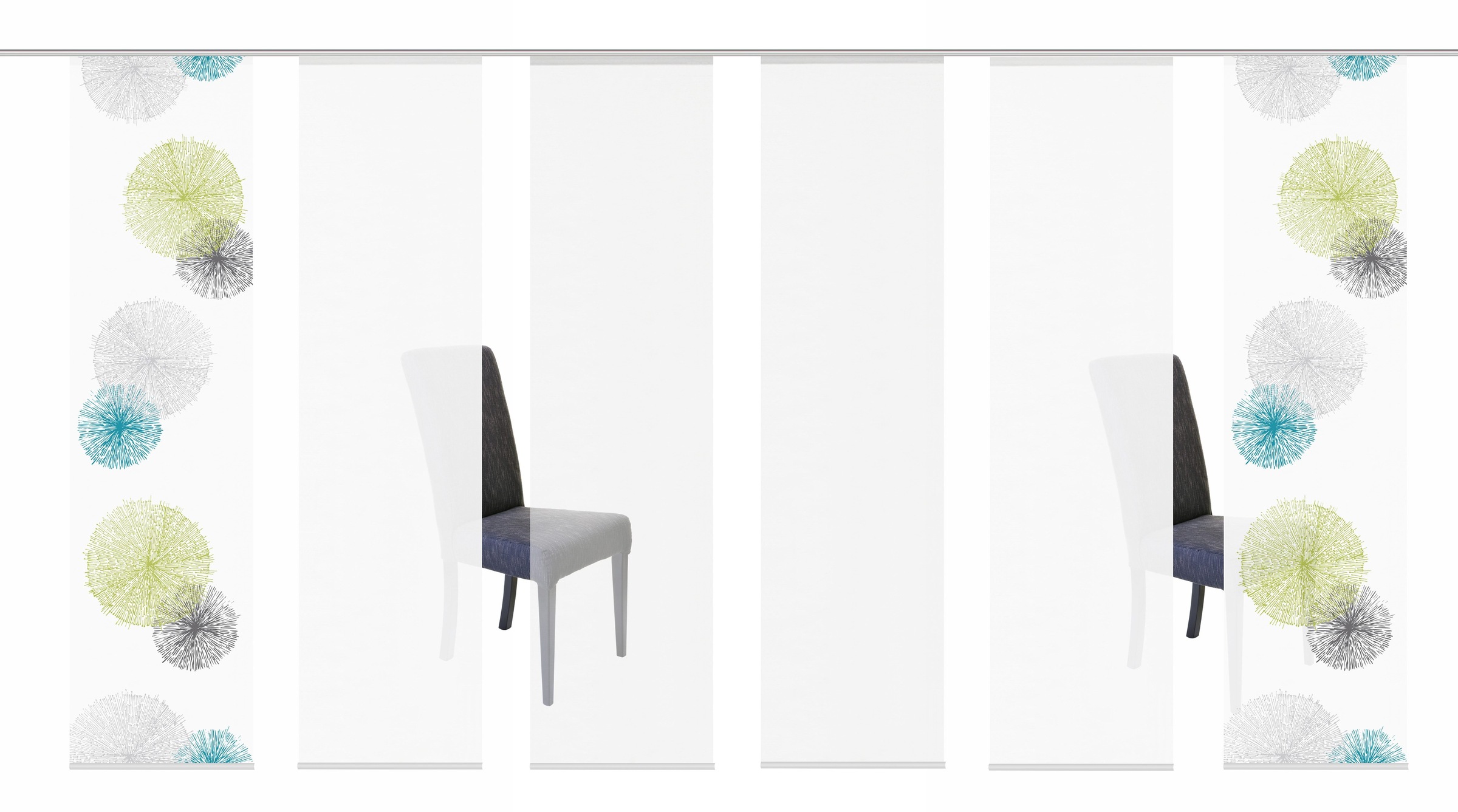 Image of HOME WOHNIDEEN Schiebegardine »SCOPPIO«, (6 St.), HxB: 245x60, inkl. Befestigungszubehör bei Ackermann Versand Schweiz