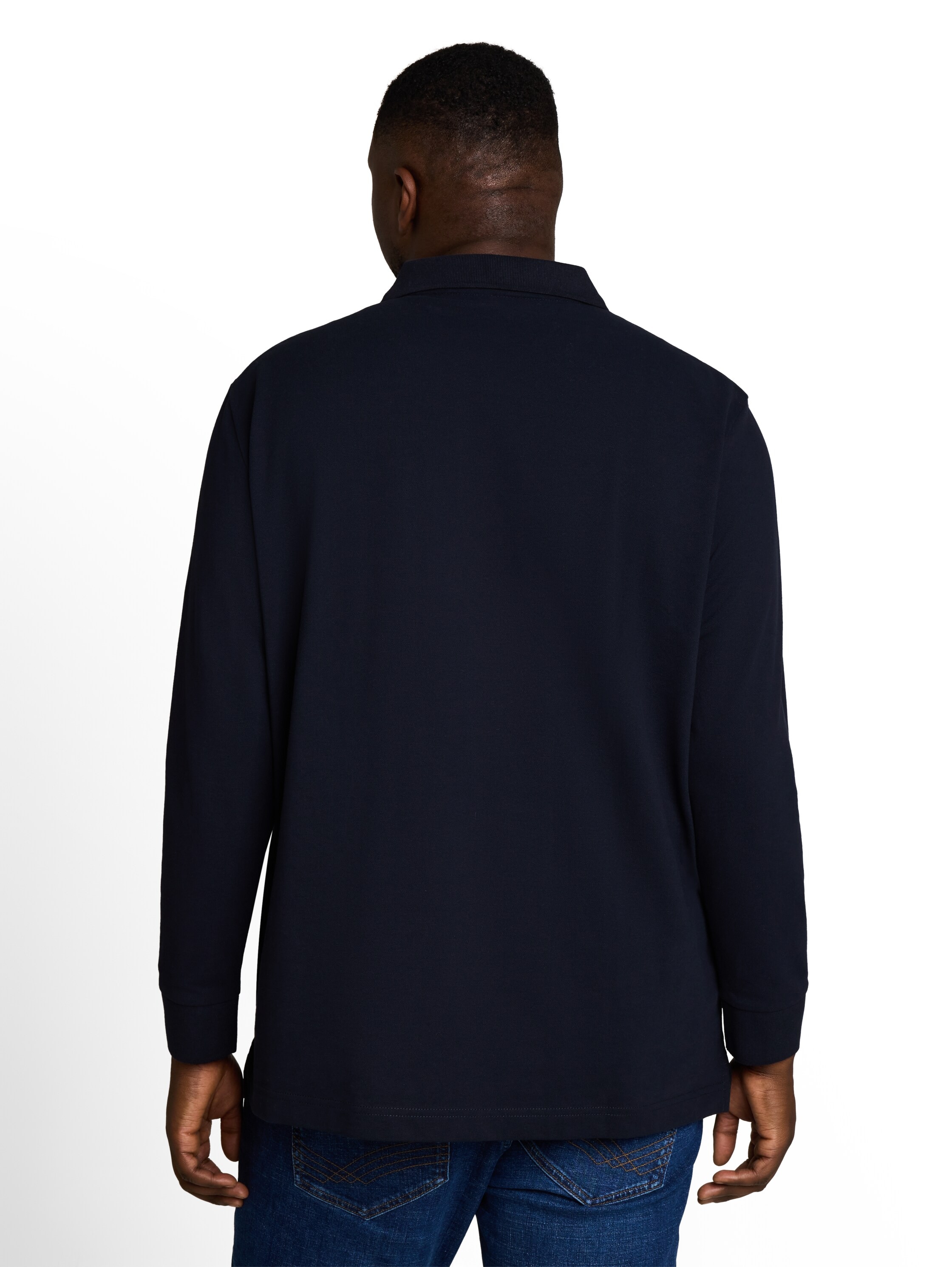 TOM TAILOR PLUS Polo à manches longues extra long / grandes tailles