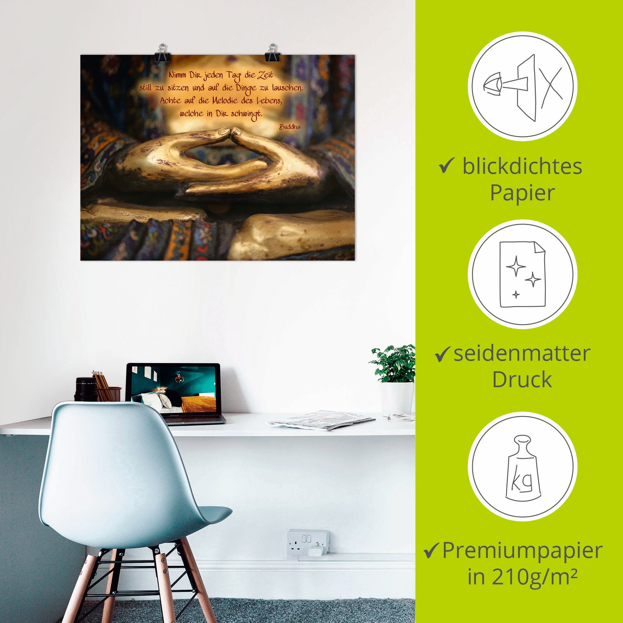 Artland Fresque murale »Weisheit« 1 cuis tlg. als Leinwandbild, Poster, Wandaufkleber in verschied. Grössen