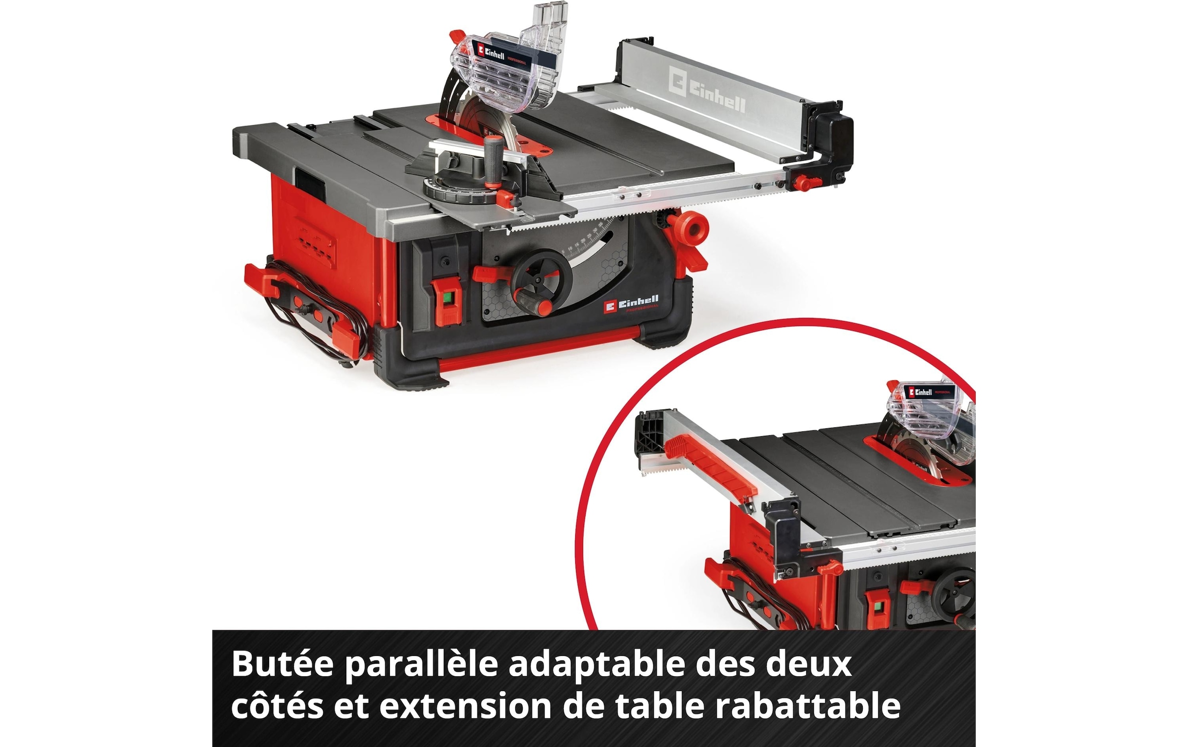   Tischkreissäge »TP-CC 10 T« mit Arbeitstisch aus Aluminiumguss mit höhenverstellbarer Tischeinlage