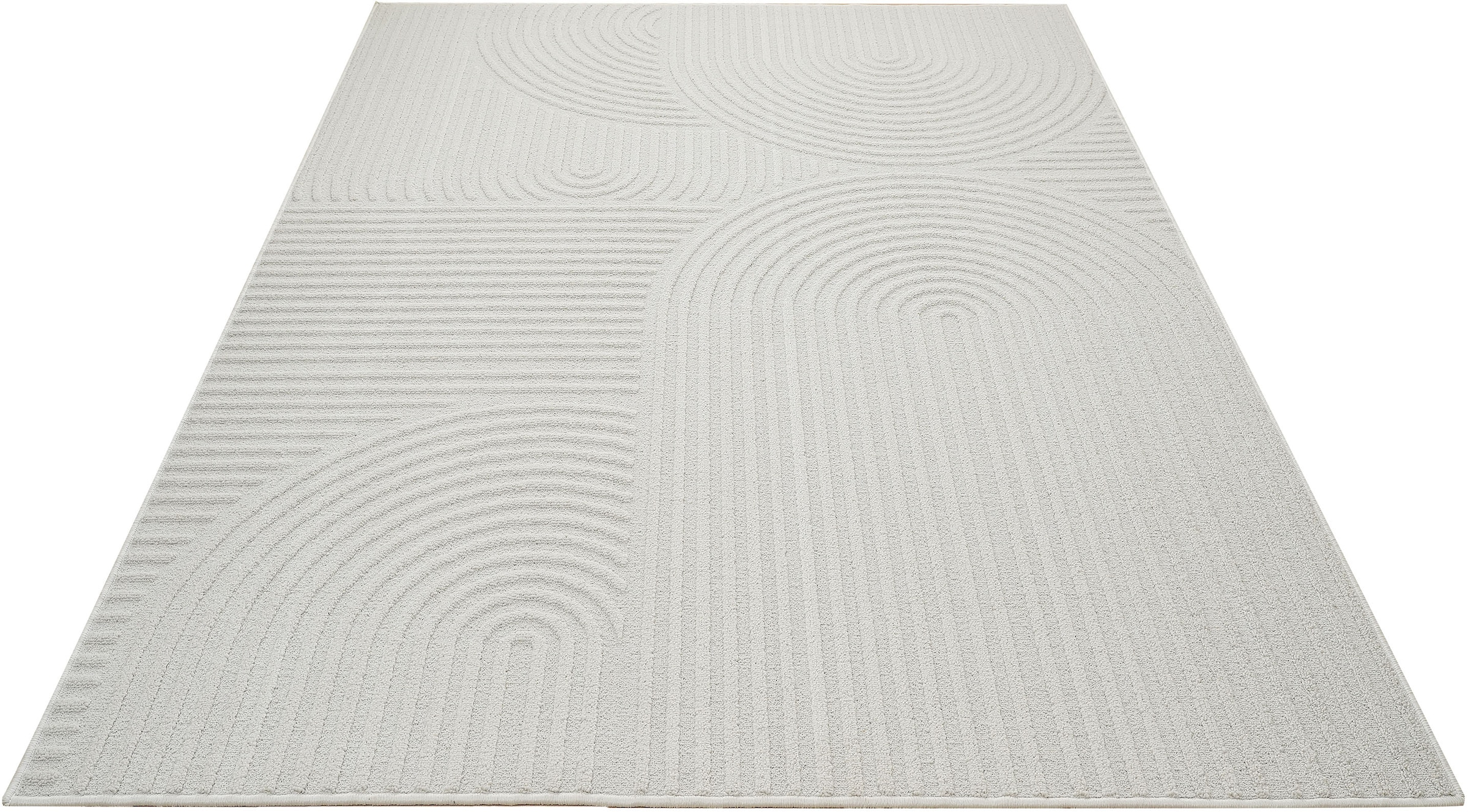 my home Teppich »Jola Hoch-Tief-Design, Scandi-Look, Zen«, rechteckig, 7 mm Höhe, Boho, Modern, 3D, Wohnzimmer, Schlafzimmer, wasserabweisend