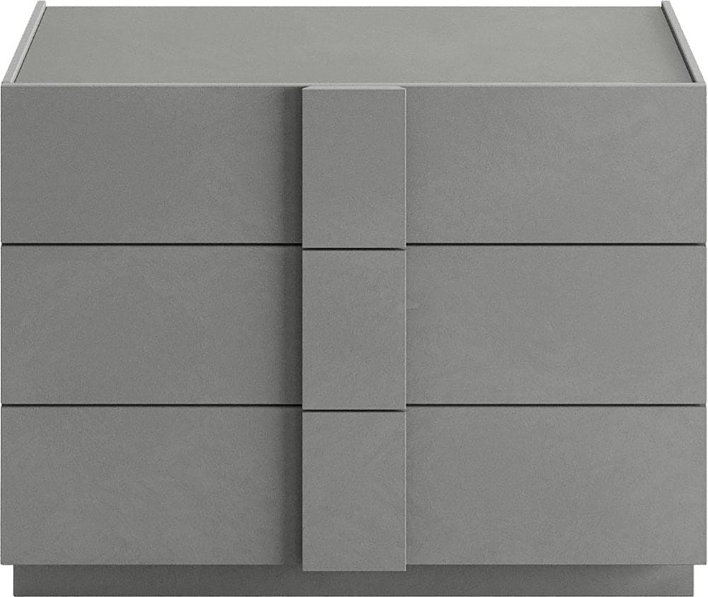 INOSIGN Schubkastenkommode »Jupiter, Kommode, Stauraumkommode, Beistellkommode, 2 Schubladen« B/T/H 110/83/52 cm, moderne Griffblende, trendiges Steingrau, kompakt