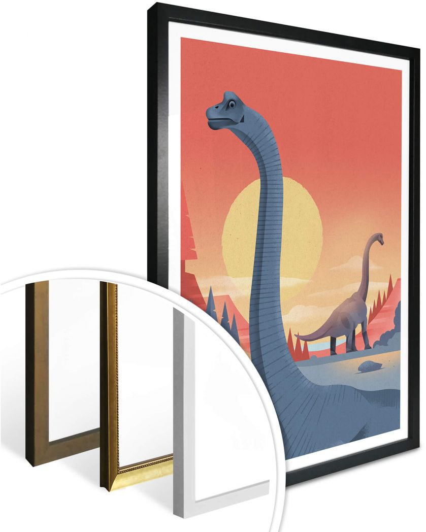 Bild, Poster Wandposter Wall-Art (1 St.), Poster, »Brachiosaurus«, kaufen Wandbild, Dinosaurier,