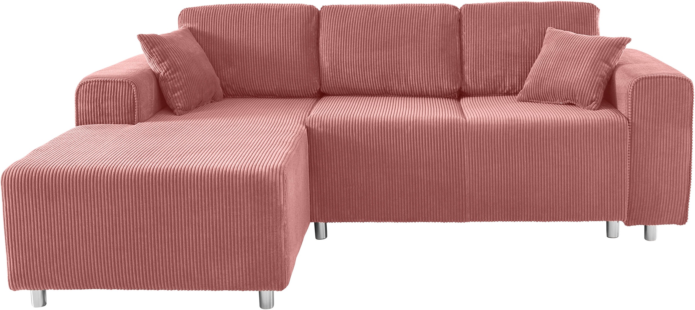 Home affaire Canapé d'angle »Györ« L-Form, wahlweise mit Bettfunktion und Bettkasten incl. 2 Zierkissen