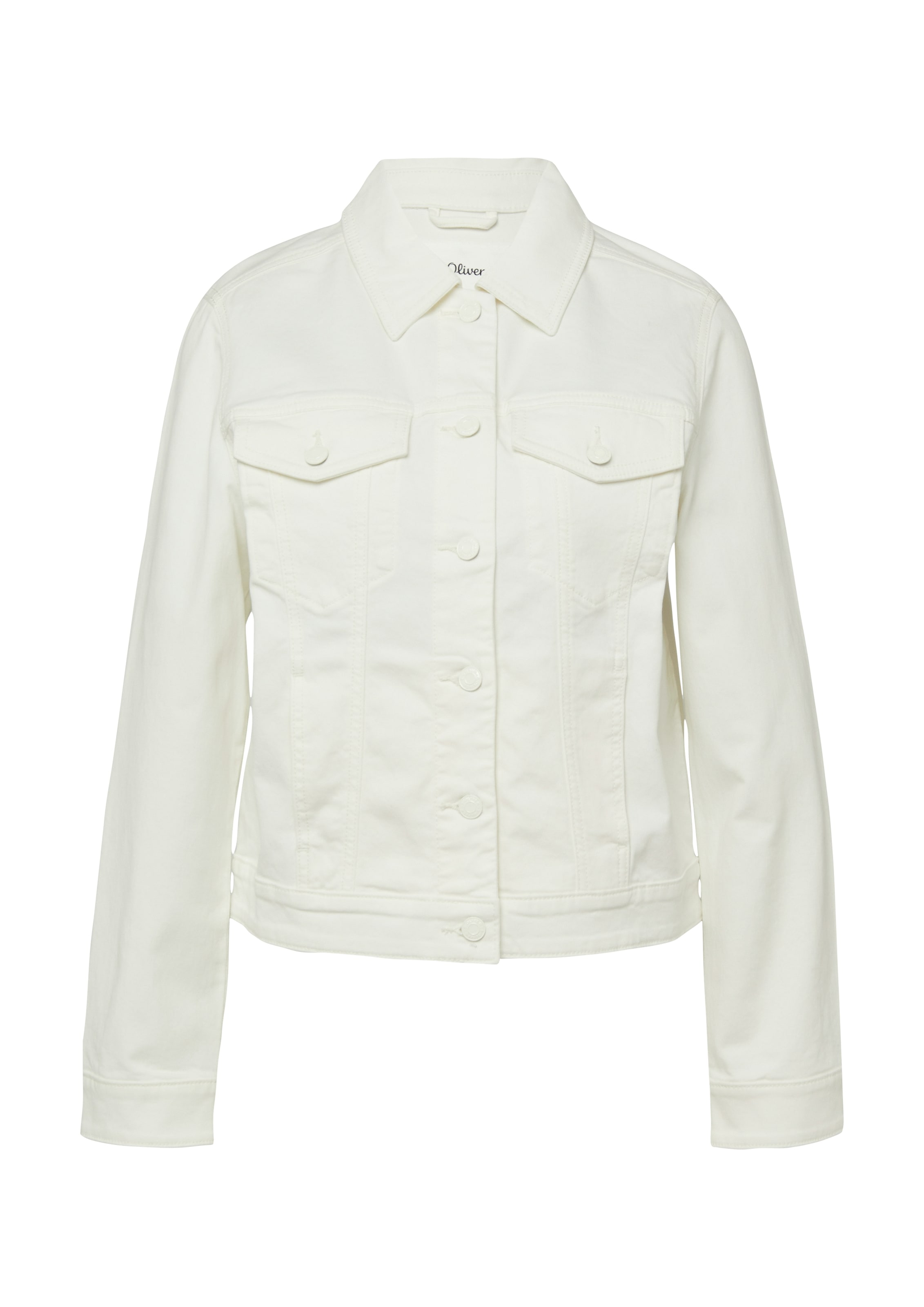 s.Oliver Veste en jean ohne Kapuze mit weissen Knöpfen