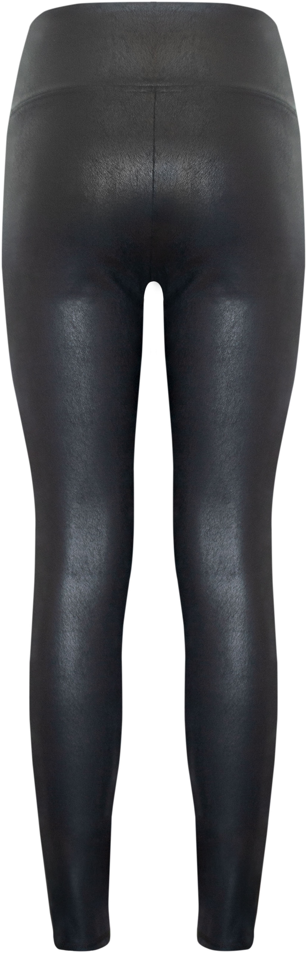 MAGIC Bodyfashion Leggings »Leather Look Legging«  hoch tailliertes Design, keine vordere Mittelnaht