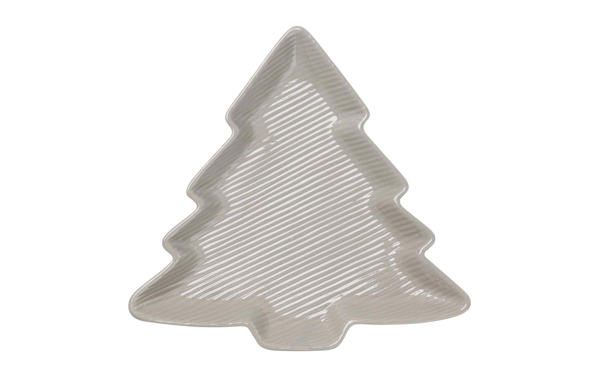 Image of EGLO Schale "Tanne Catacol" aus Keramik Beiges Baum-Tablett