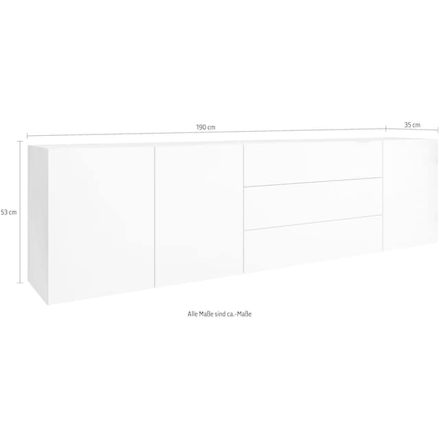 borchardt Möbel Lowboard »Vaasa«, Breite 190 cm, nur hängend jetzt kaufen