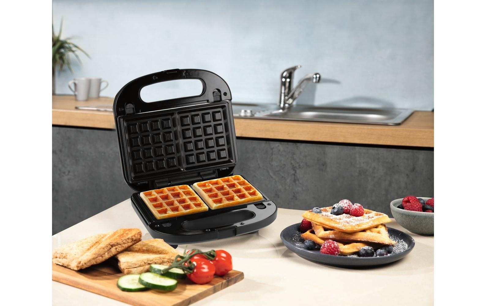 GOURMETmaxx Gaufrier combiné 3 en 1 »Vario 3in1 750 W« 750 W Kontaktgrill, Sandwichtoaster und Waffeleisen