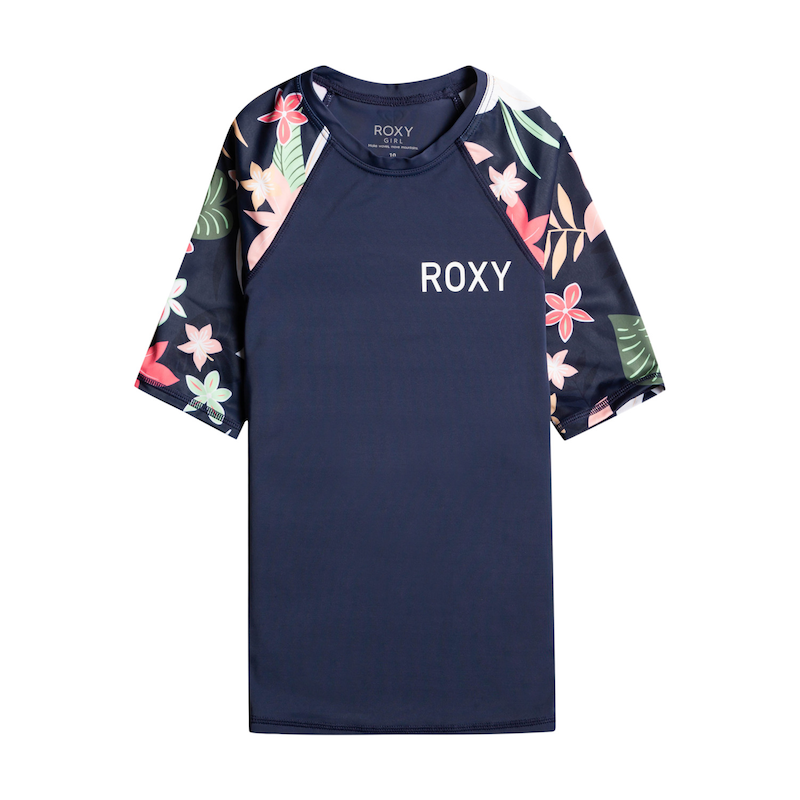 Roxy , Rash Guard »Printed Sleeves« , blau , 8(125-130cm) , Fabric: Weiches, widerstandsfähiges und...