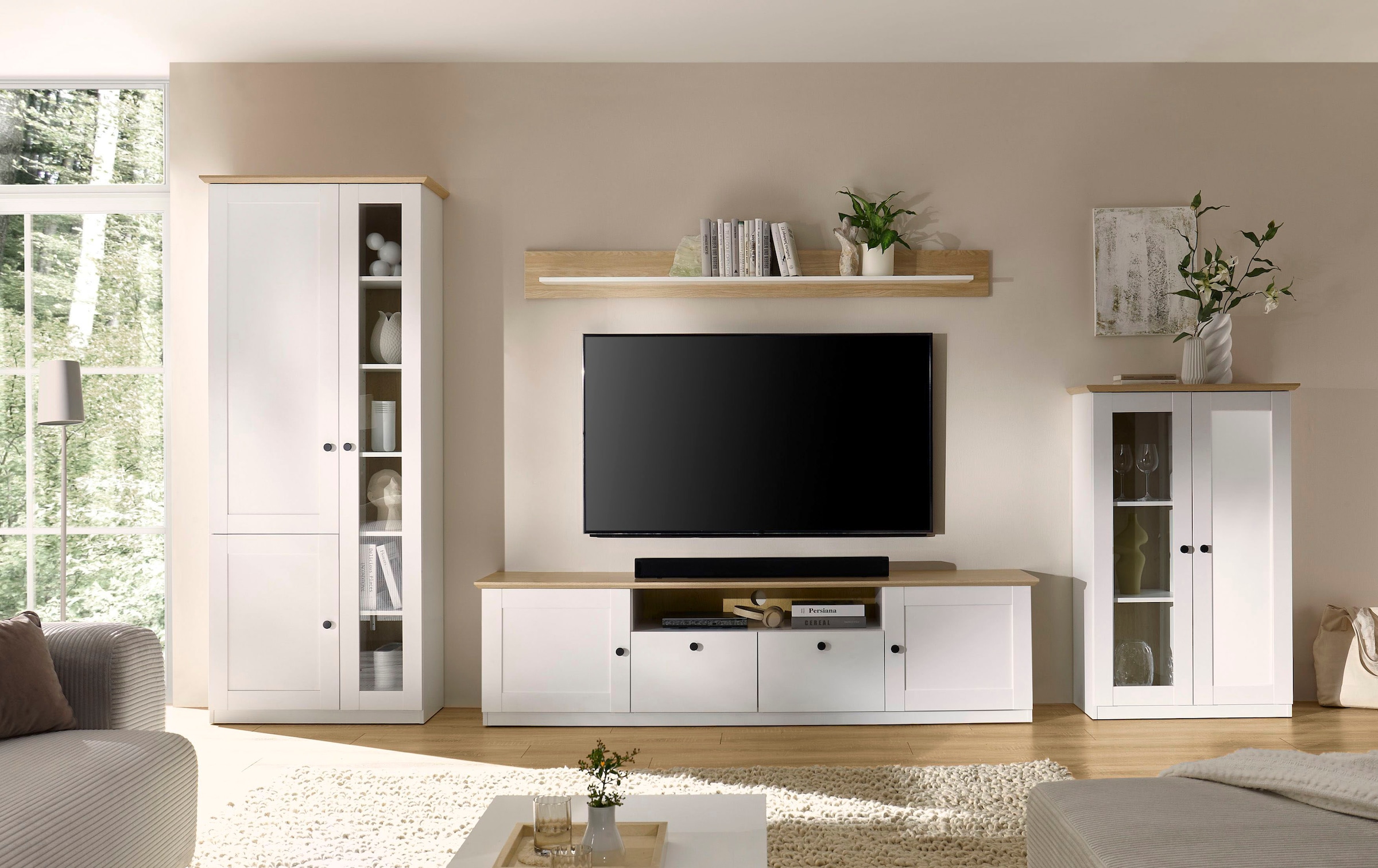GOODproduct Wandboard »Brest, Wandregal im Landhausstil, Hängeregal mit Ablagefläche« vielseitig einsetzbar, zeitlos, 180 cm breit