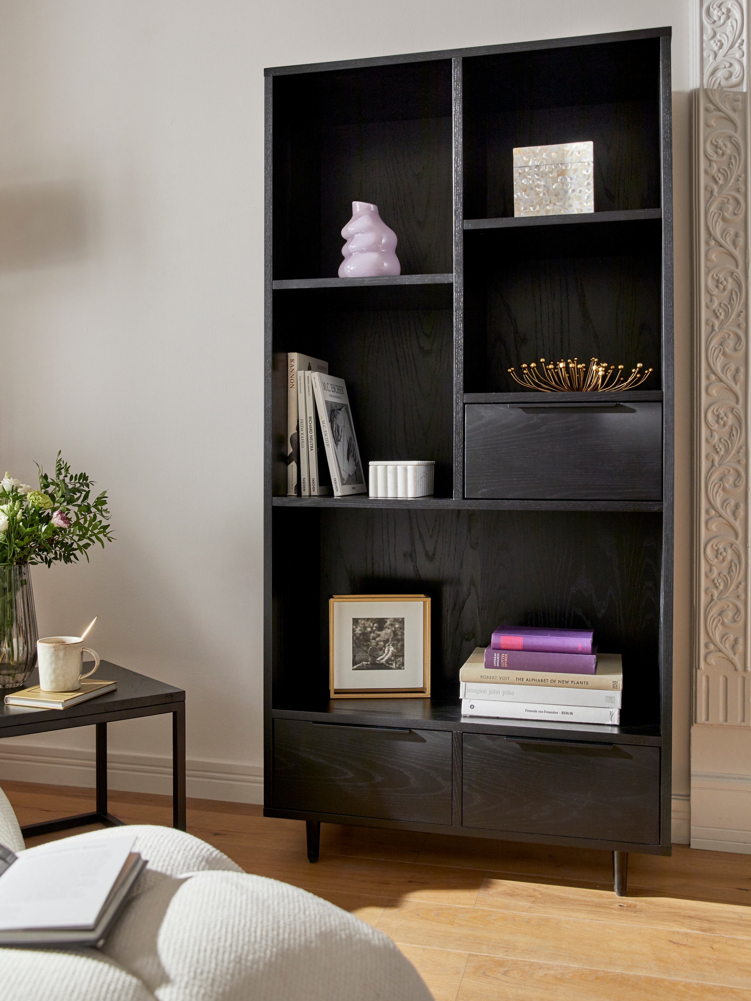 Image of LeGer Home by Lena Gercke Highboard "Priya" aus MDF Holz, mit Metallfüssen- und Griffen, Breite 80 cm