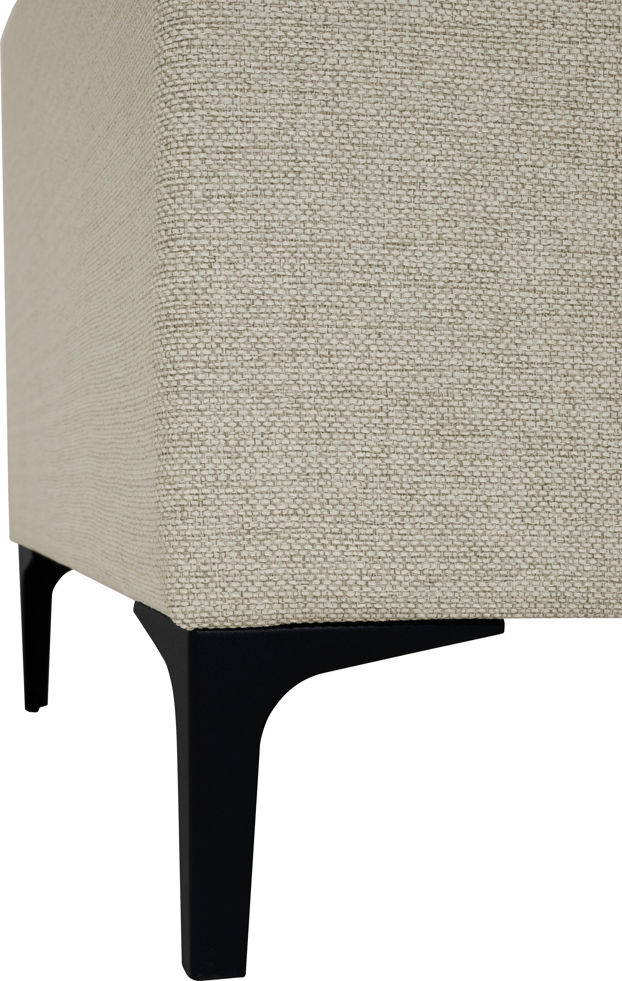 GOODproduct Ecksofa »Xander, L-Form« Breite 289 cm, Webstoff, Soft-Touch Chenille, schwarze Metallfüsse