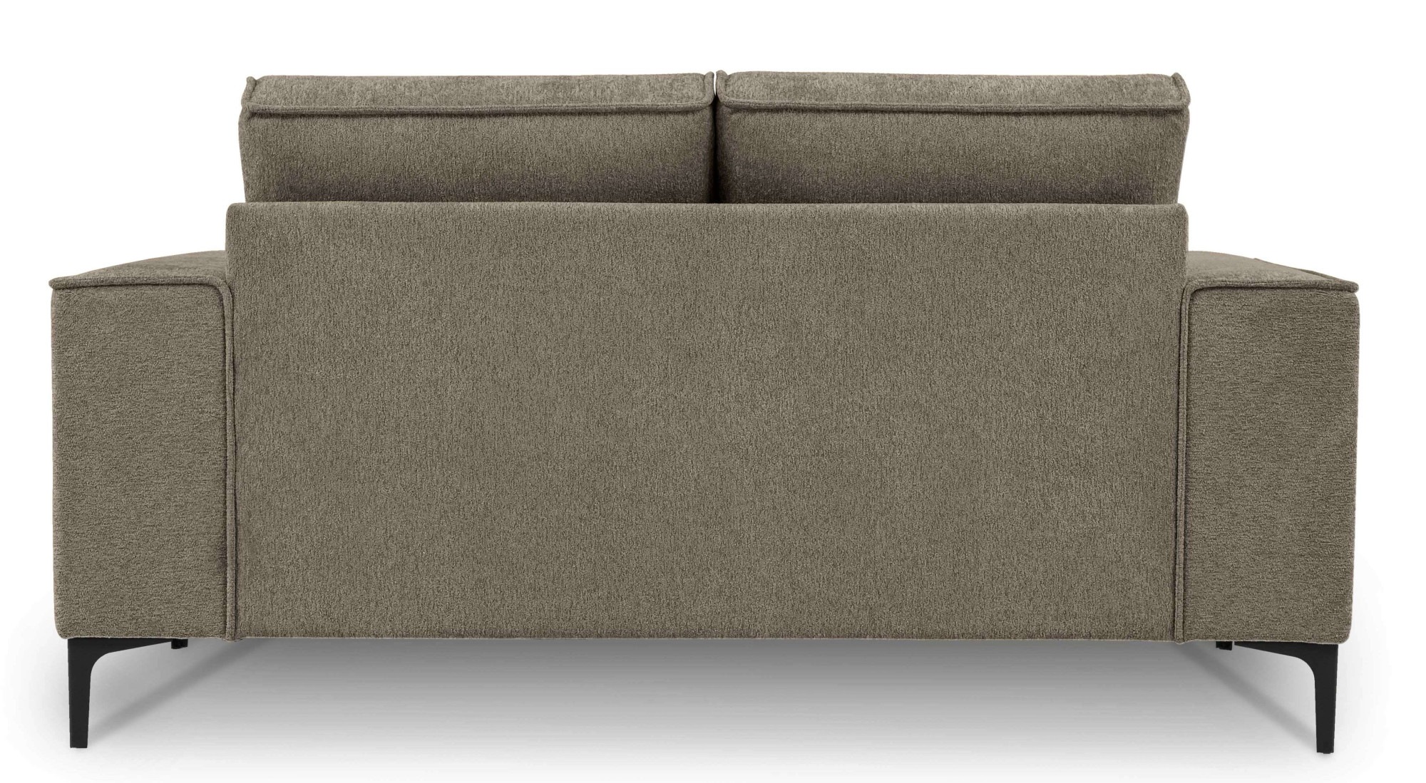 Places of Style 2-Sitzer »Kompaktsofa Oland, Struktur, Flachgewebe, Luxus-Microfaser, Boucle«, 164 cm, Wellenunterfederung, Skandi-Design, Metallfüsse