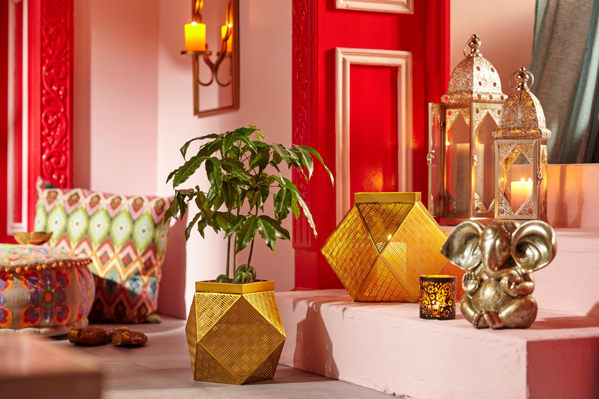 H.O.C.K. Coussin décoratif »Belma« im Bohème Style, Kissenhülle mit Füllung, 1 Stück