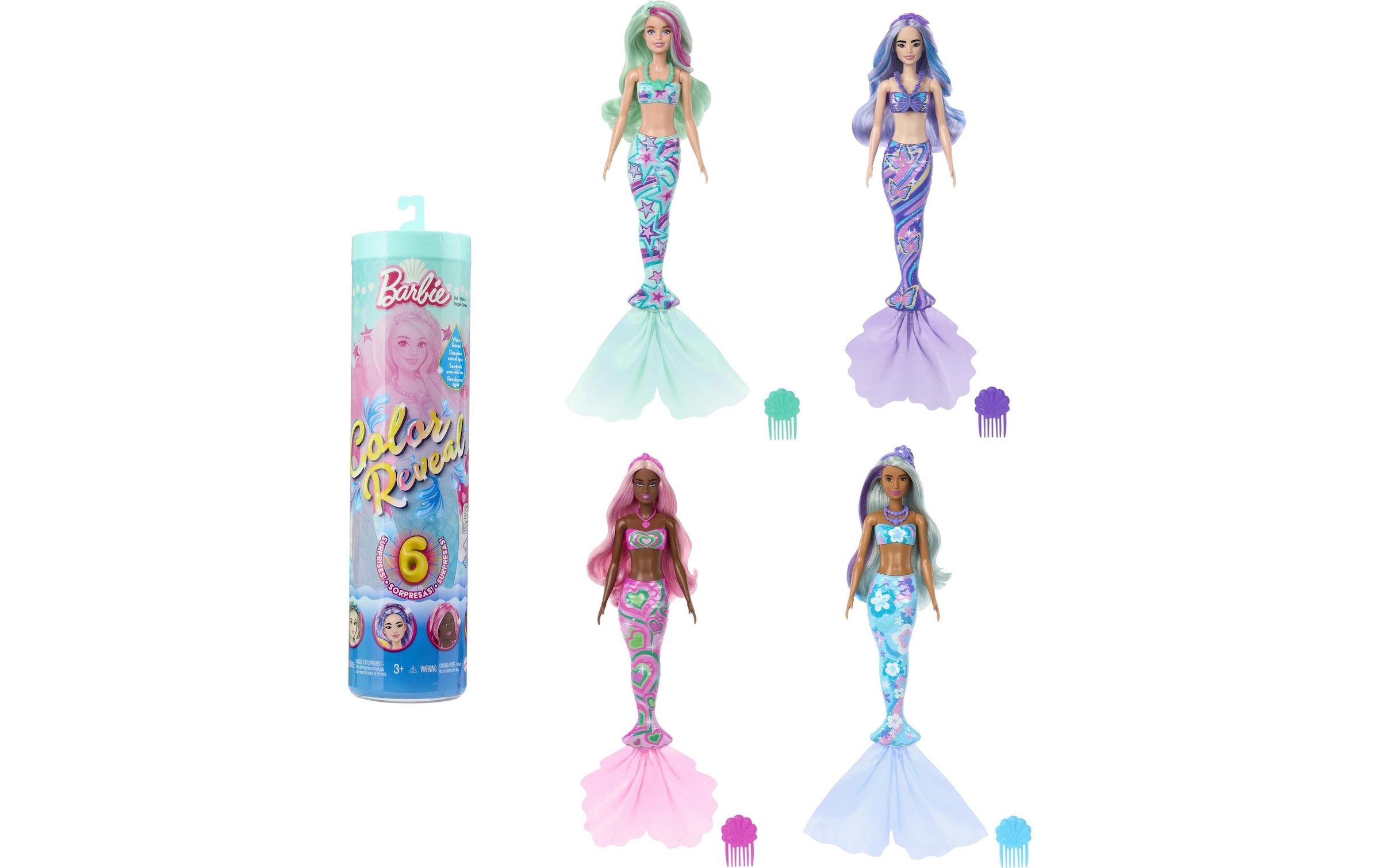 Barbie Anziehpuppe »Color Reveal Deep Sea Mermaids assortiert«