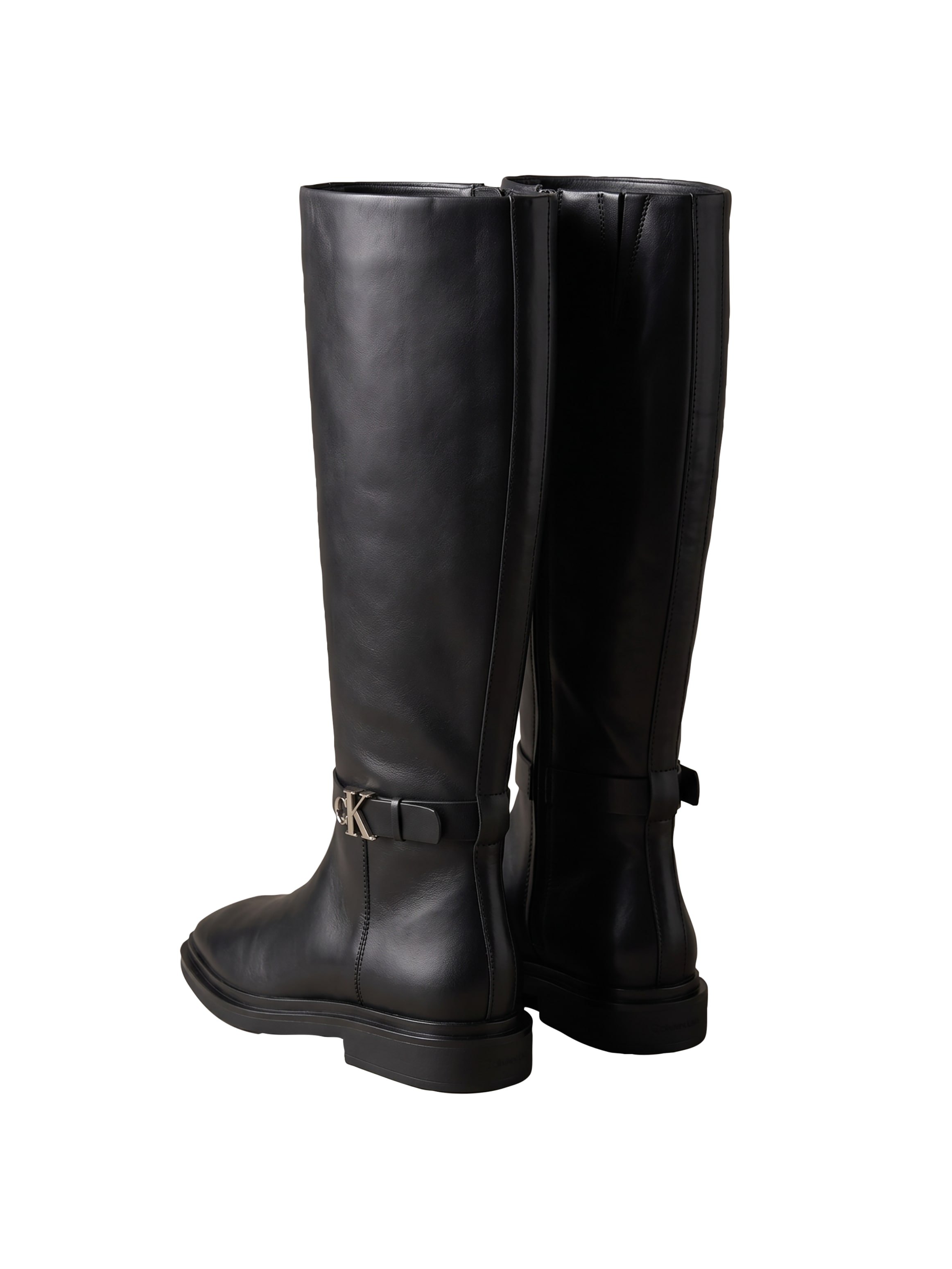 Calvin Klein Bottes »SQUARE HIGH BOOT LTH MG HDW«  Botte haute avec logo CK en bijou