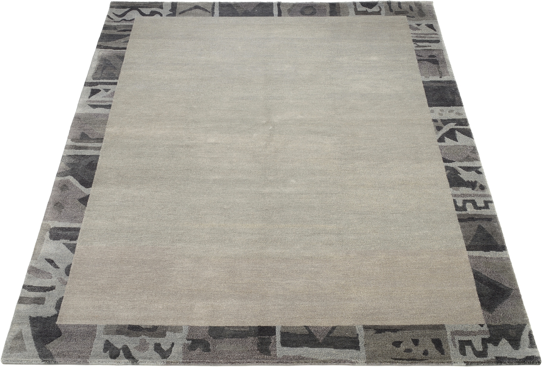OCI DIE TEPPICHMARKE Teppich »AWARD SUNTALI BORDER« rechteckig 10 mm Höhe handgeknüpft, echter original Nepal Design Teppich, 100% Naturfaser
